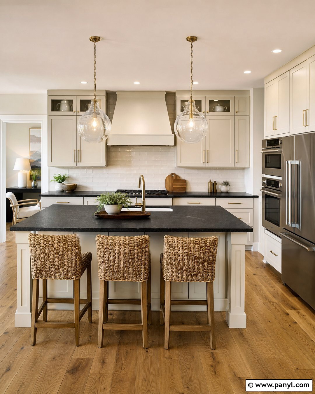 Warm White Kitchen Cabinets With Dark Countertops - 20 Kitchen Cabinet Paint Colors With Dark Countertops