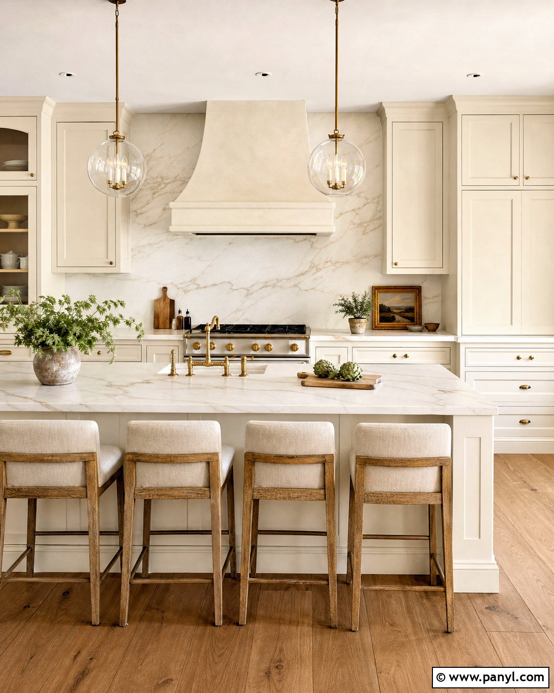 Warm White Kitchen Cabinets With Marble Countertops - 20 warm white kitchen cabinets