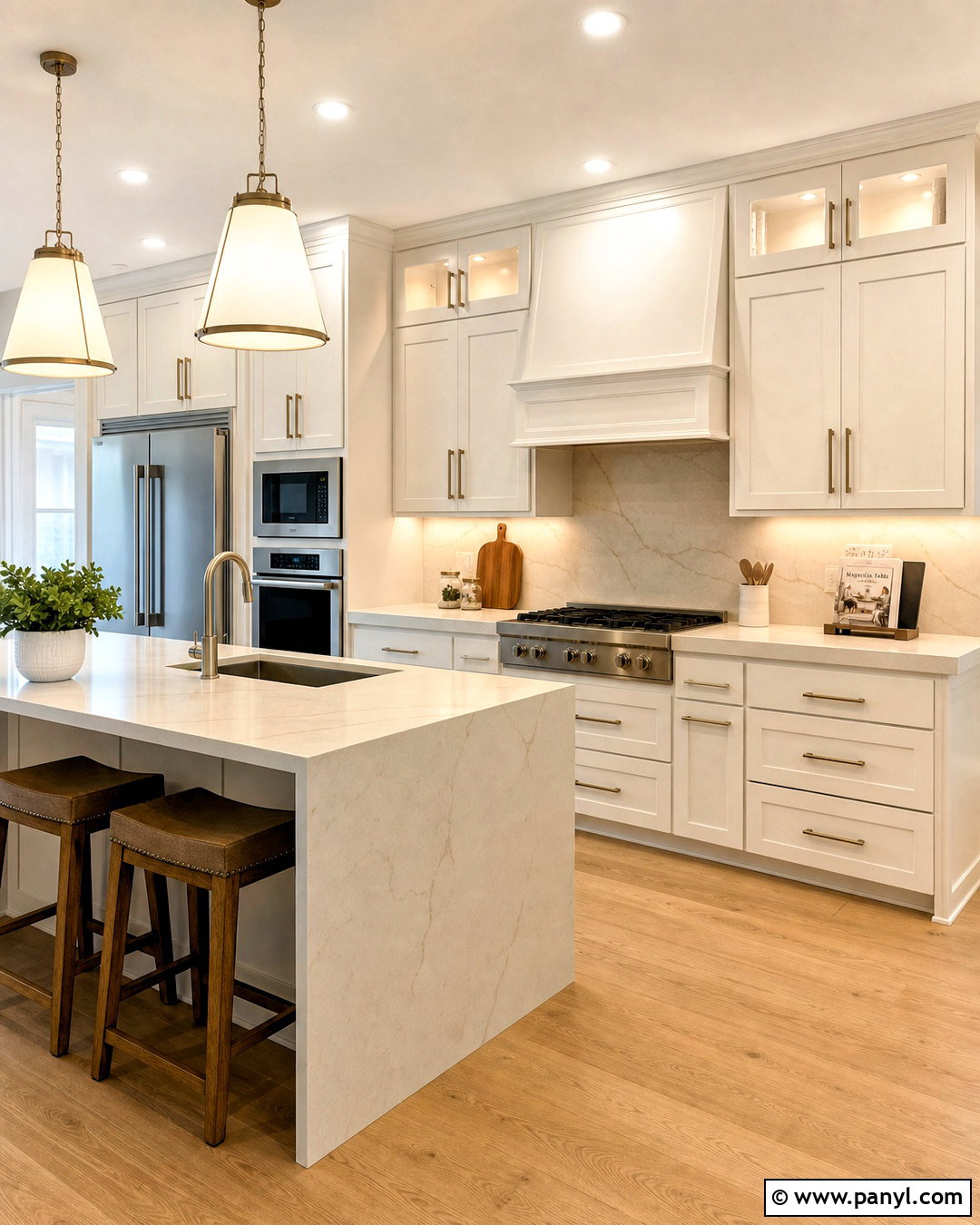 Warm White Kitchen Cabinets With Quartz Countertops - 20 warm white kitchen cabinets
