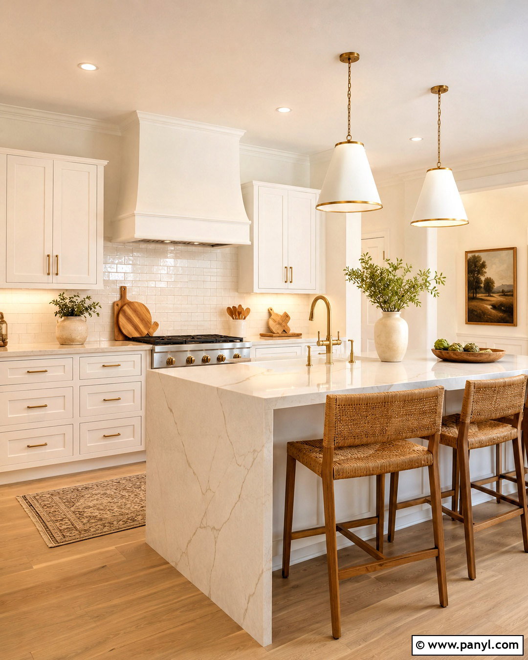 Warm White Kitchen Walls - 40 Kitchen Wall Colors With White Cabinets
