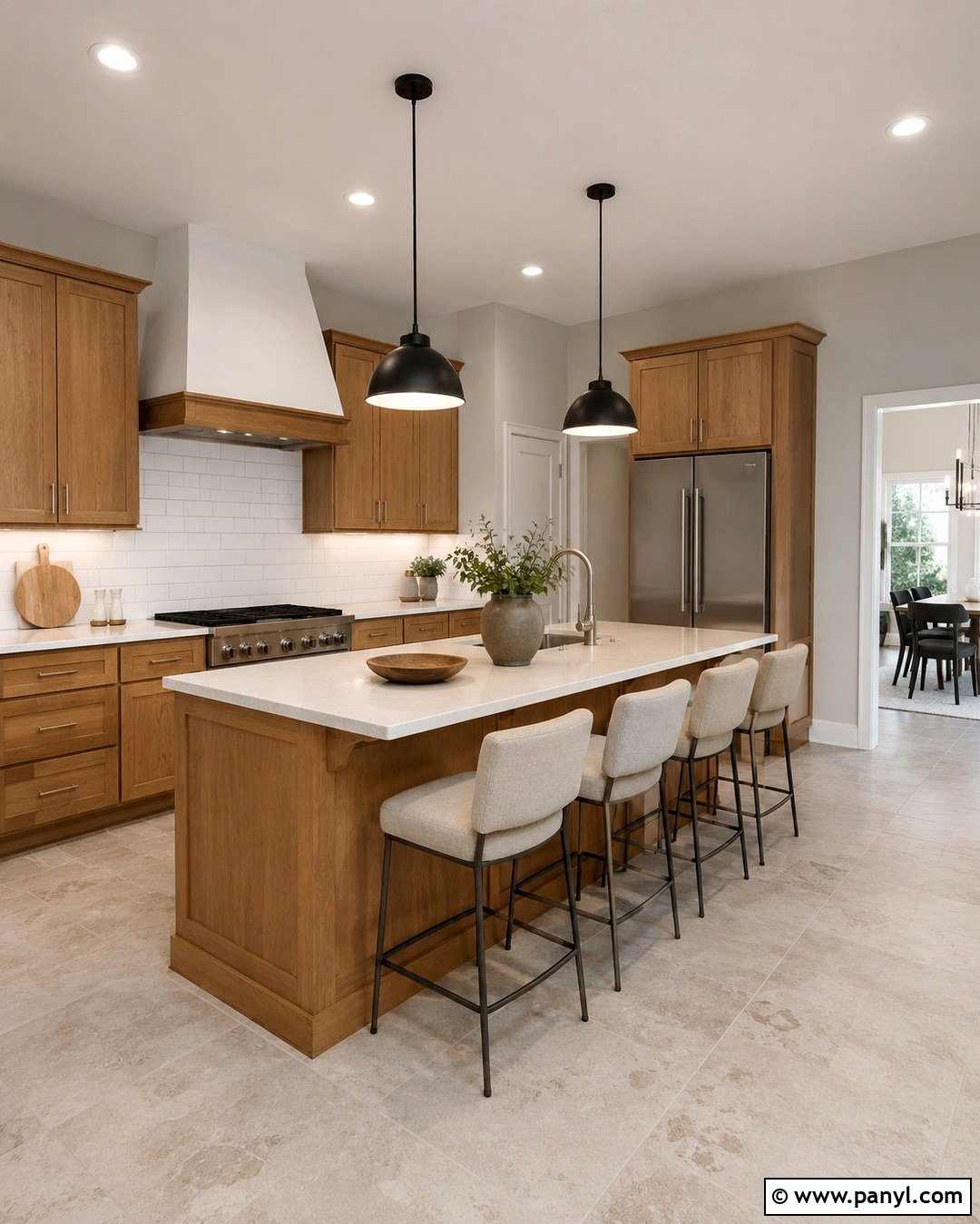 Warm White Kitchen Walls - 20 Kitchen Wall Colours With Oak Cabinets