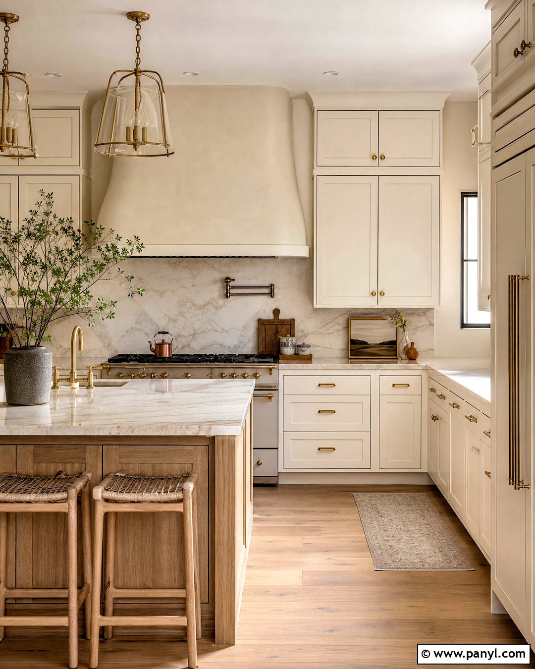 Warm White Kitchen With Plaster Range Hood - 20 warm white kitchen ideas