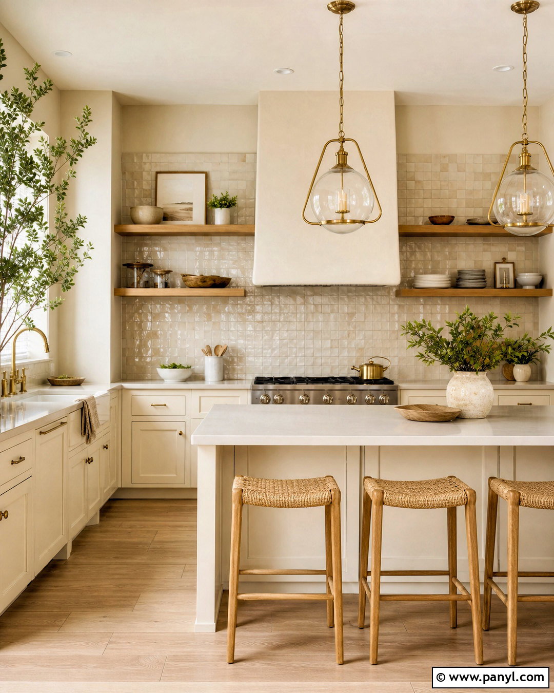Warm White Kitchen With Zellige Tile - 20 warm white kitchen ideas