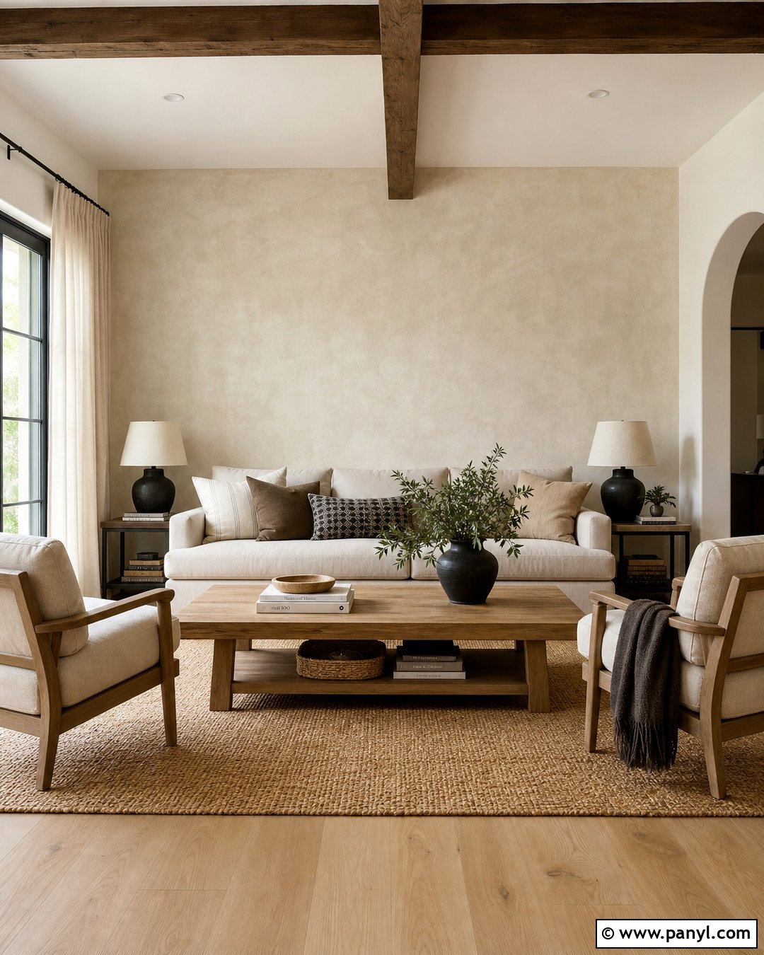 Warm White Limewash Accent Wall - 35 limewash accent wall ideas