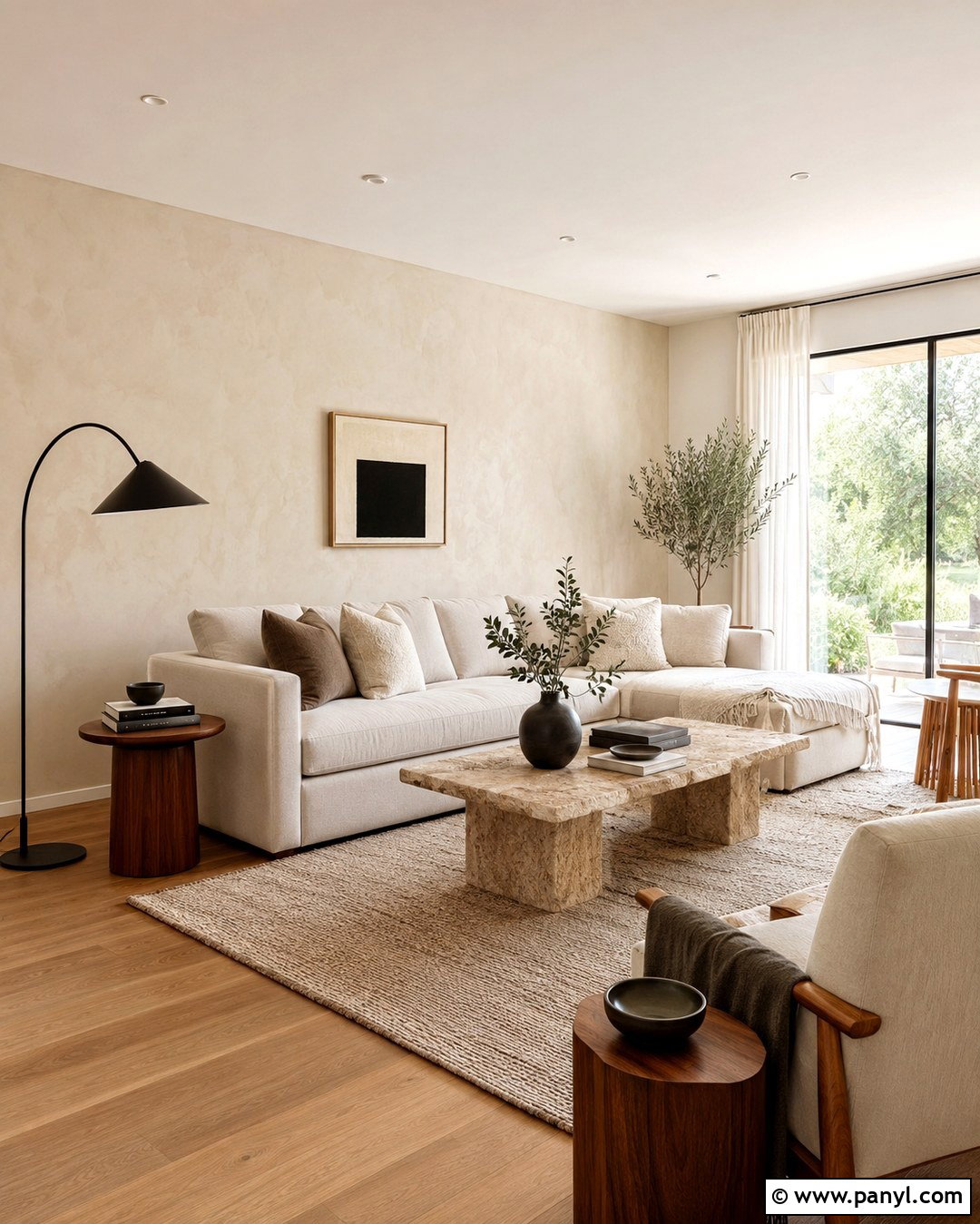 Warm White Limewash Accent Wall - 20 Limewash Paint Accent Wall Ideas