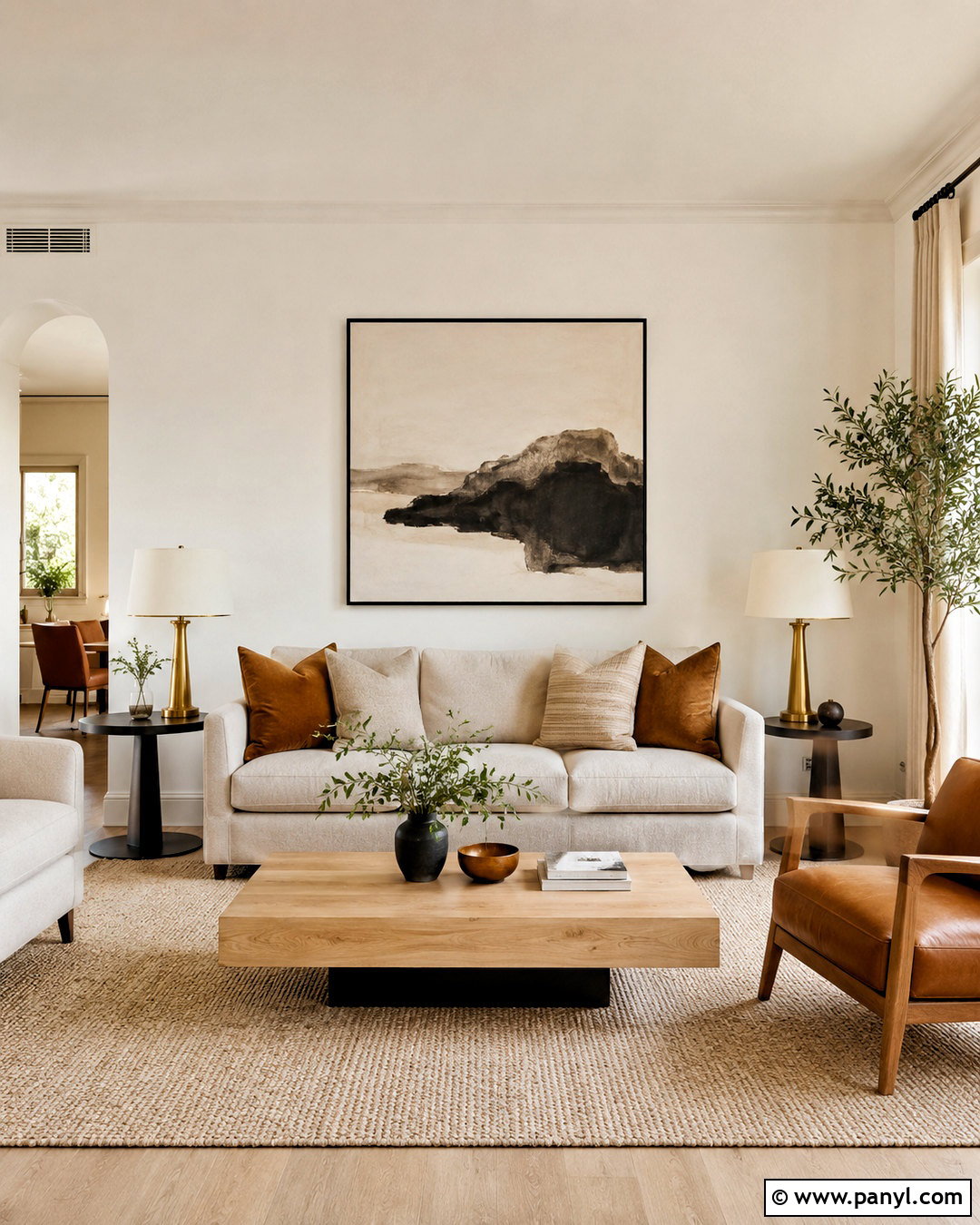 Warm White Living Hall Walls - 20 living hall wall painting ideas