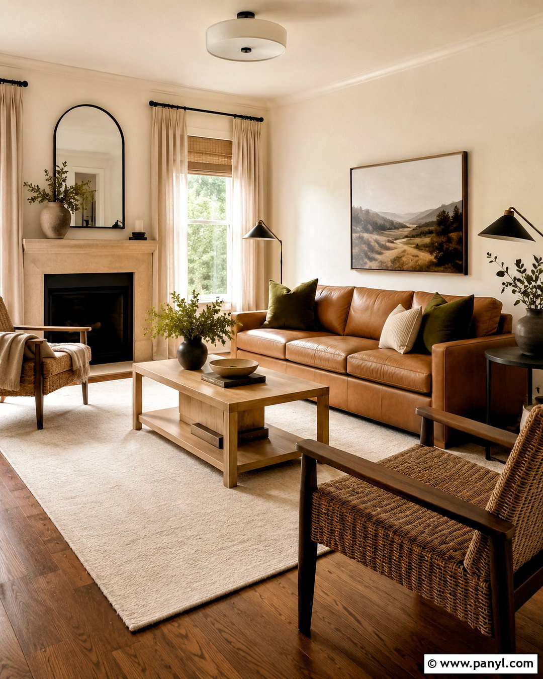 Warm White Living Room Wall Color - 40 Room Wall Color Ideas