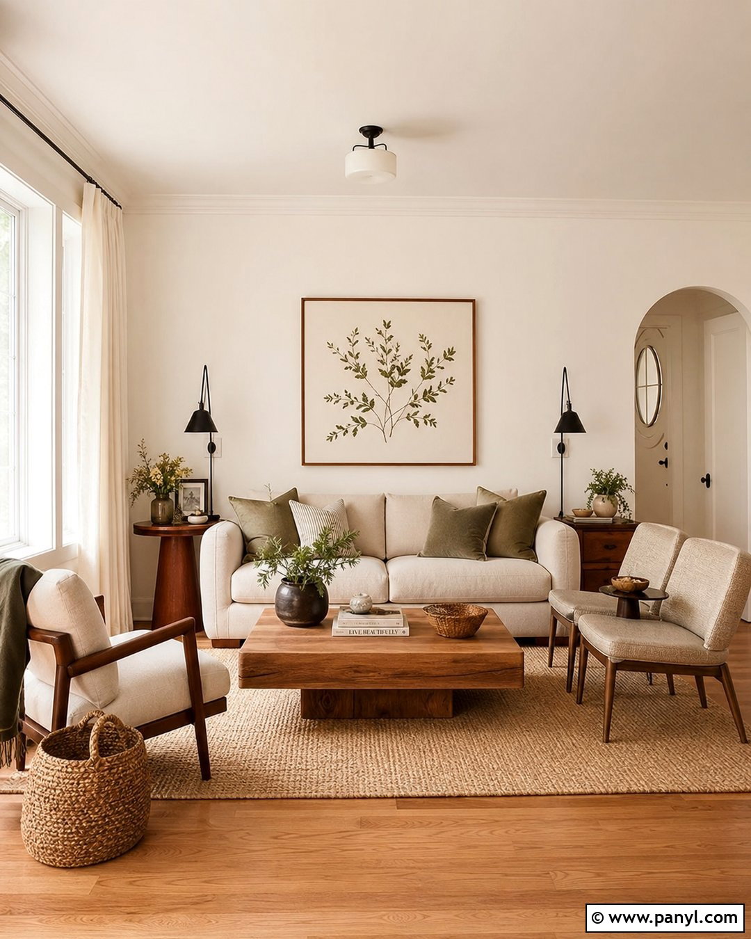 Warm White Living Room Walls - 50 home wall colour ideas