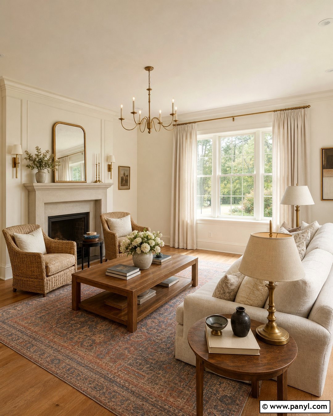 Warm White Living Room Walls And Trim - 25 Same Color Trim And Walls