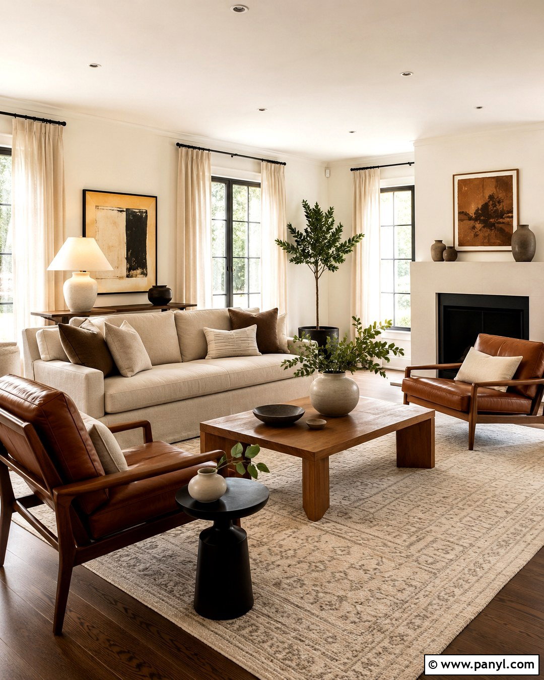 Warm White Living Room - 20 Painted Wall Colors