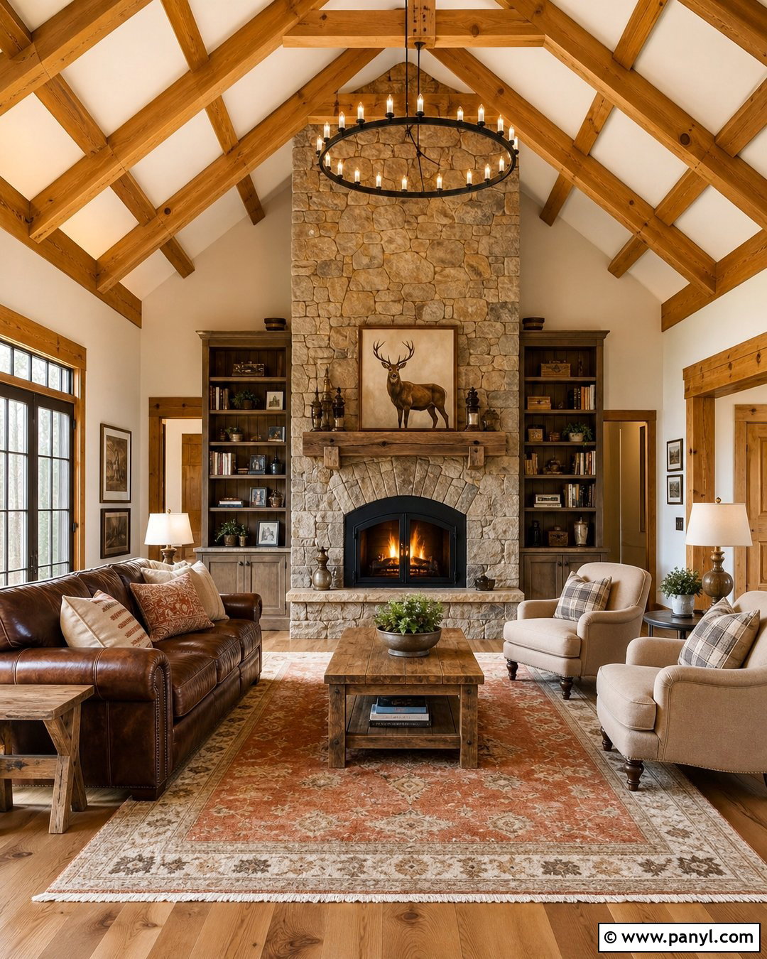Warm White Lodge Walls - 20 Lodge Wall Colors