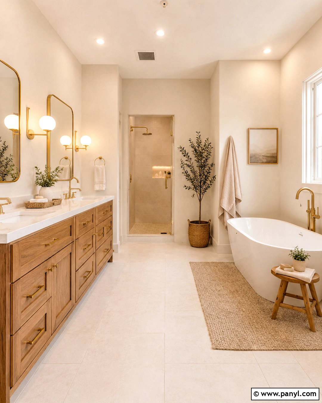 Warm White Master Bath - 20 master bath paint colors