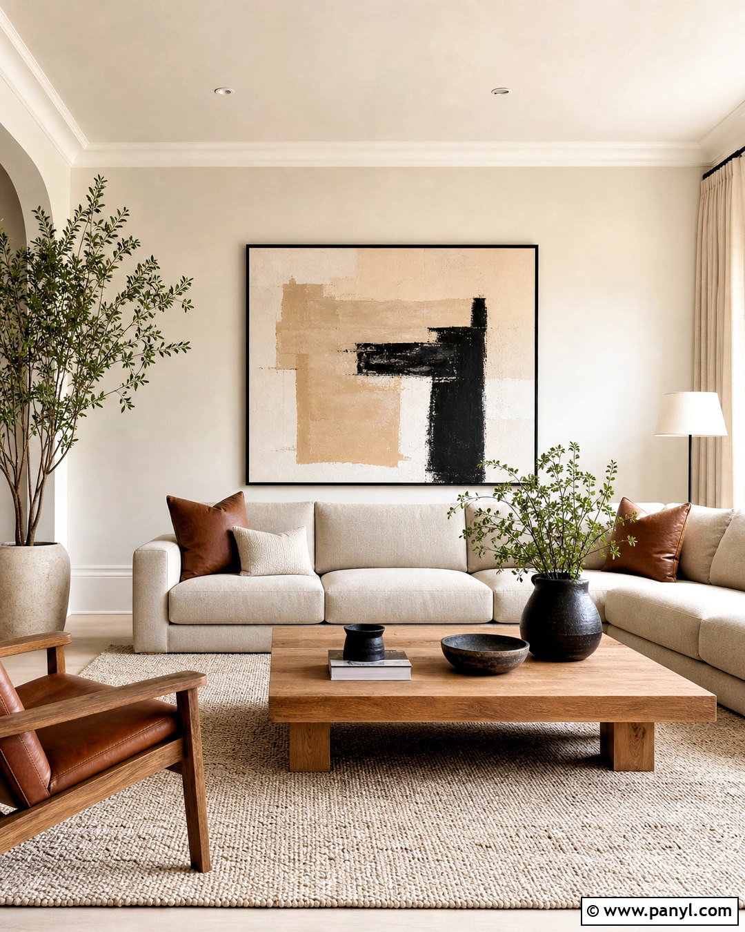 Warm White Minimalist Wall Painting - 20 room wall painting ideas aesthetic ideas