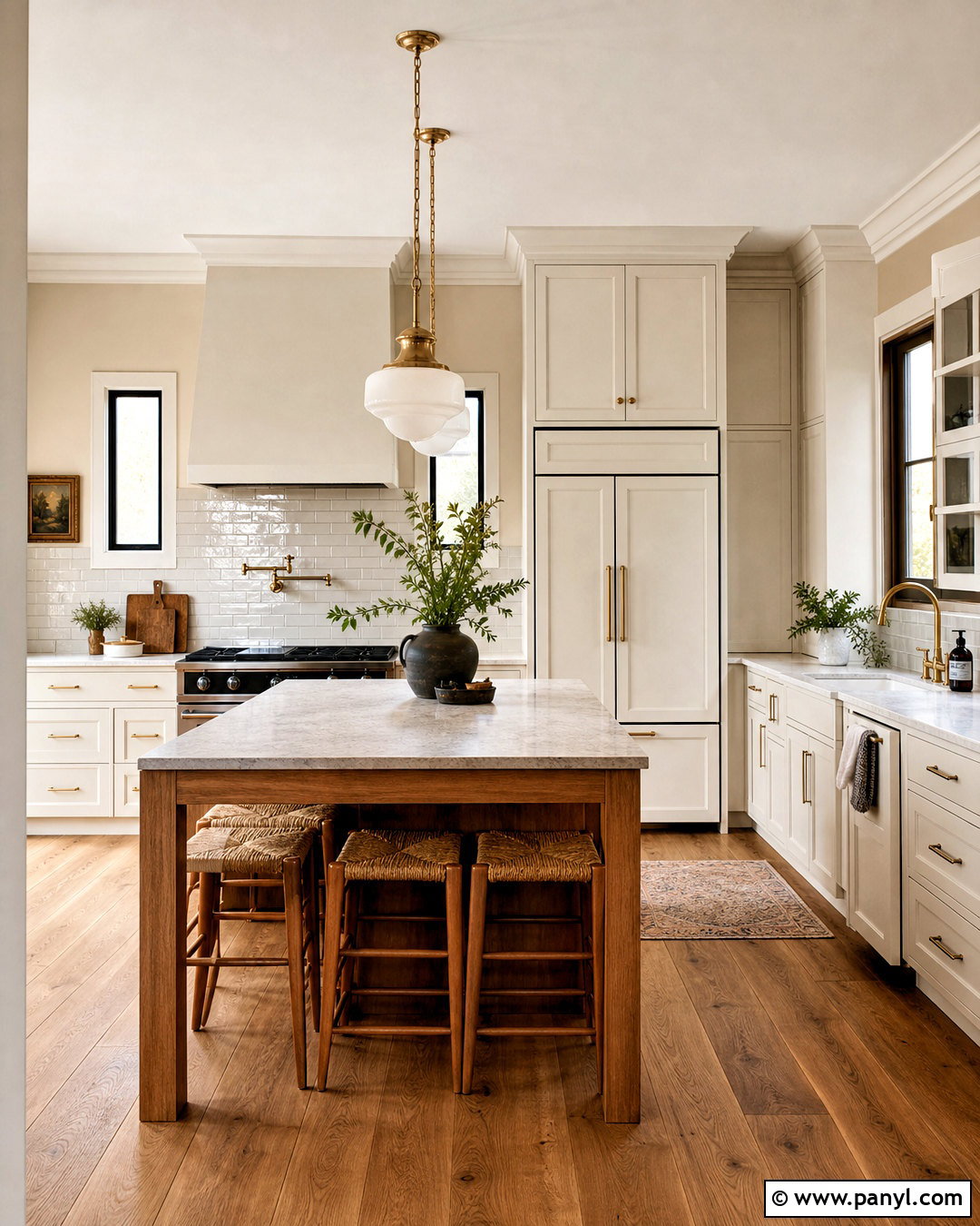 Warm White Modern Farmhouse Kitchen - 20 modern farmhouse kitchens