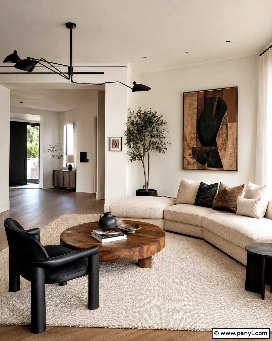Warm White Modern Room With White Trim - 20 Warm White Walls With White Trim Ideas