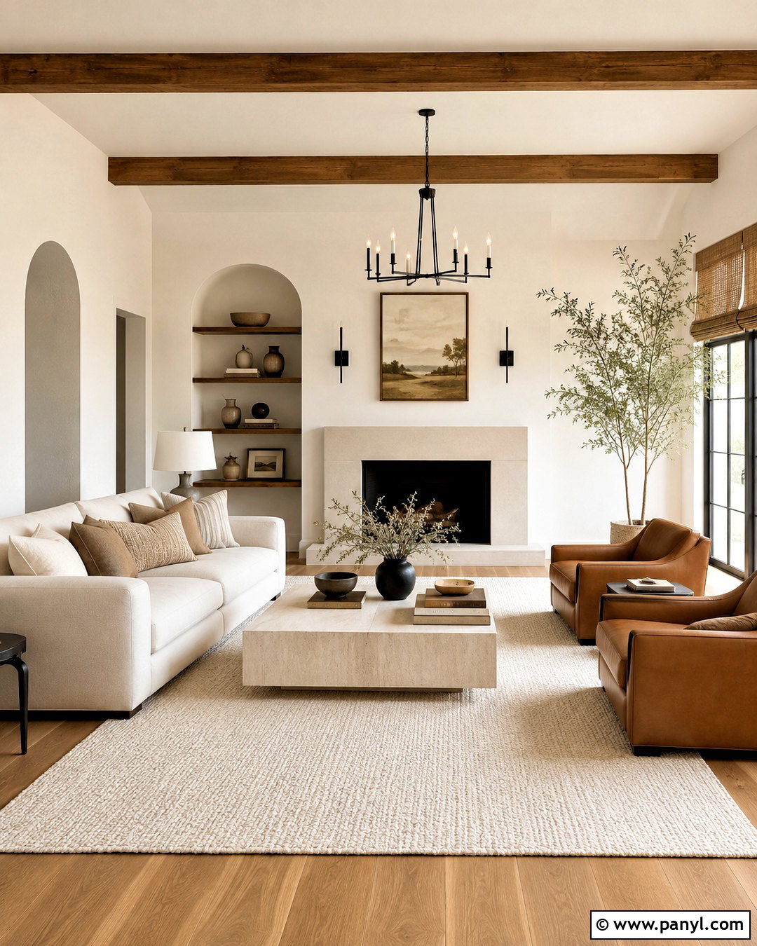 Warm White Neutral Living Room - 20 neutral room colors