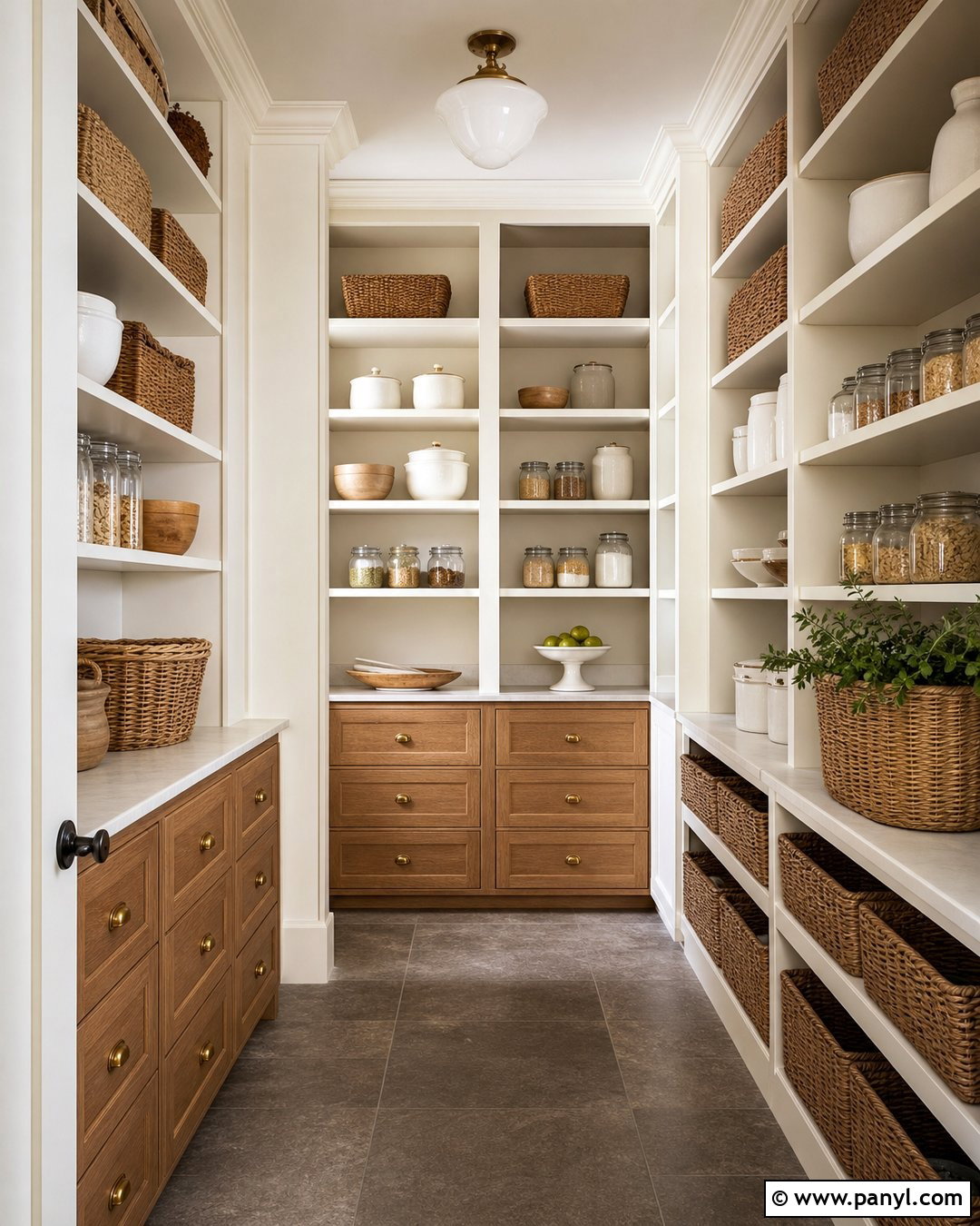 Warm White Pantry Walls - 25 Pantry Wall Colors