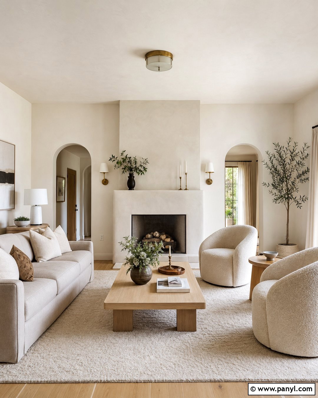 Warm White Plaster Wall - 20 Plaster Wall Color Ideas