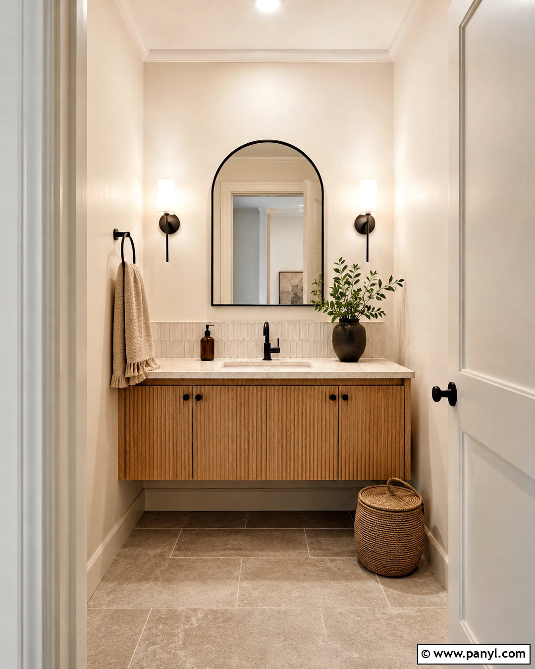 Warm White Powder Room - 20 powder room paint colors