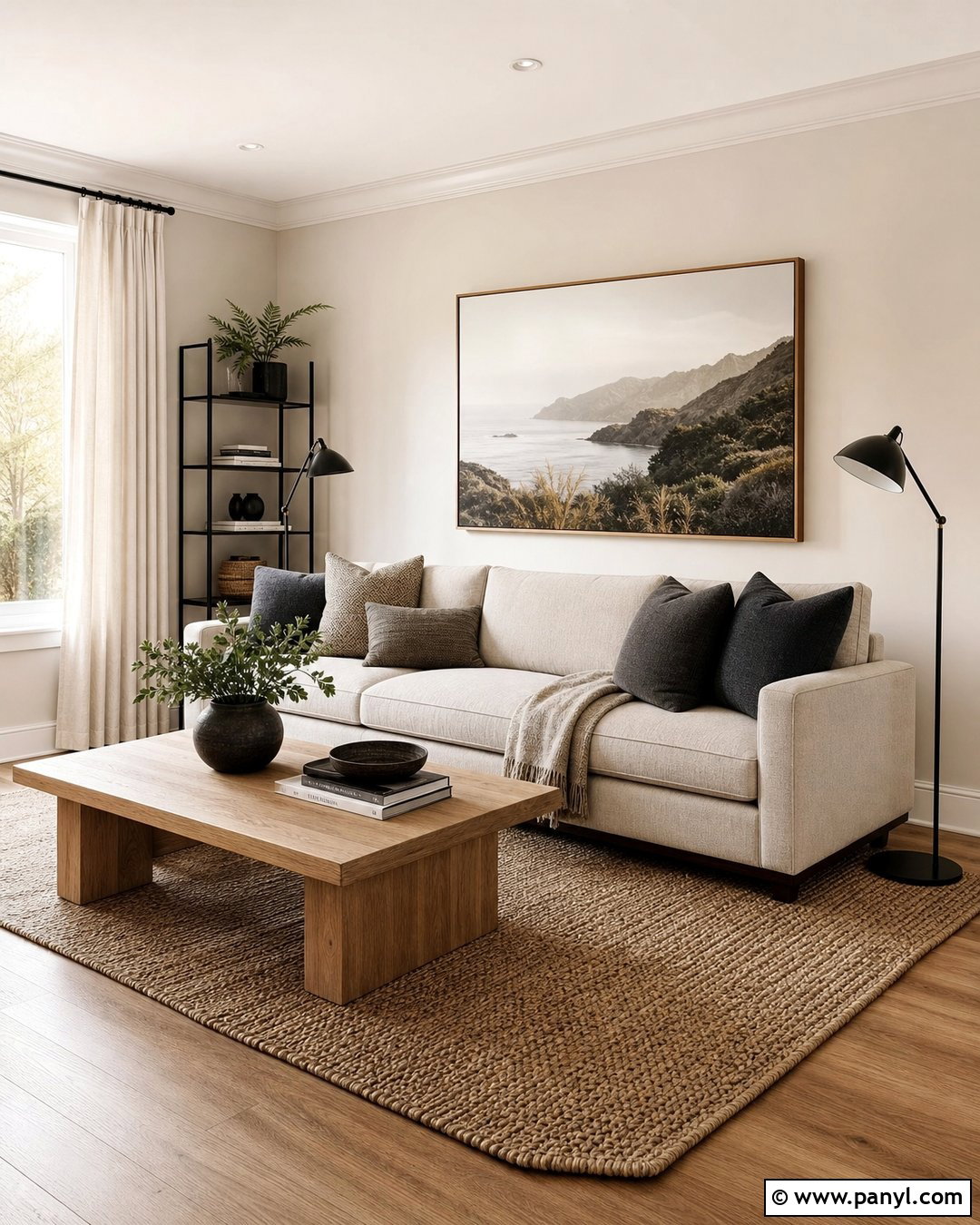 Warm White Satin Living Room Walls - 30 satin paint on walls