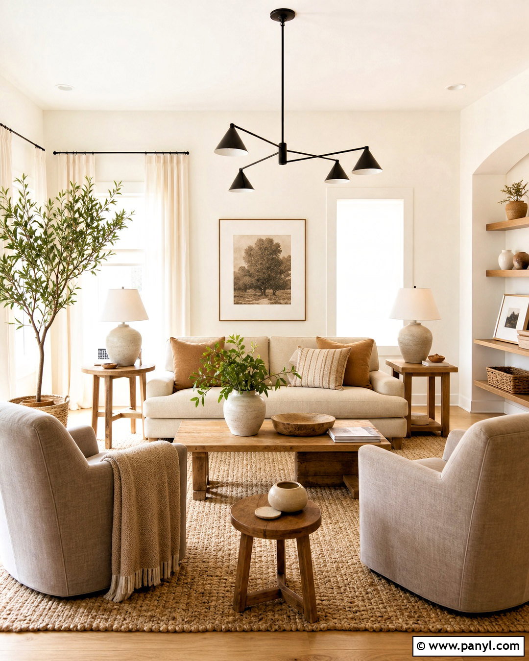 Warm White Sitting Room - 20 sitting room colour ideas