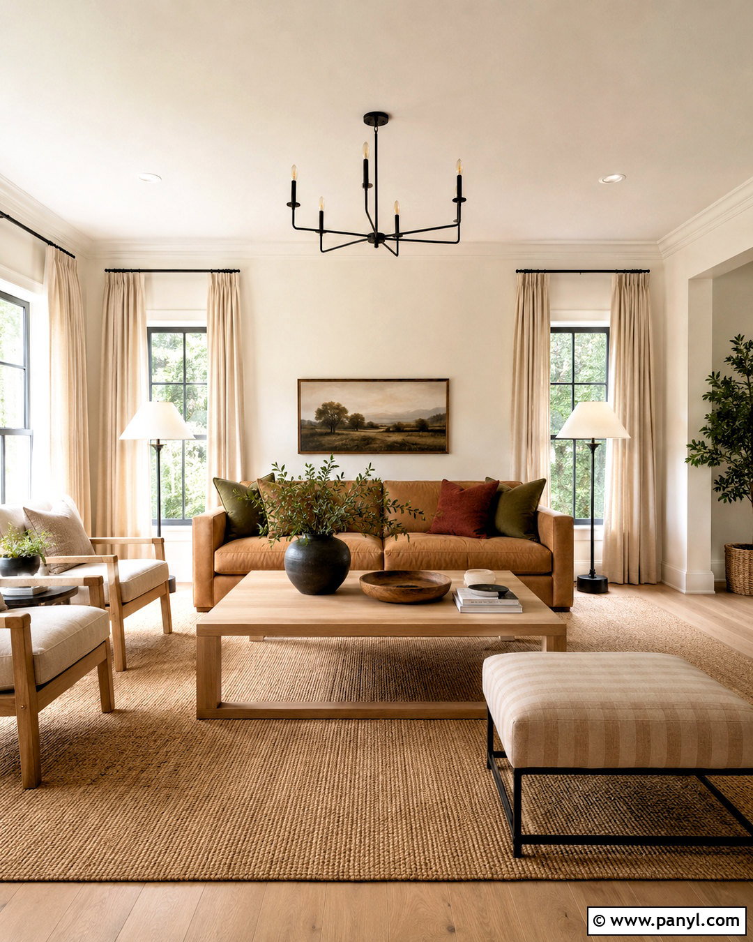Warm White Sitting Room - 35 Sitting Room Paint Color Ideas