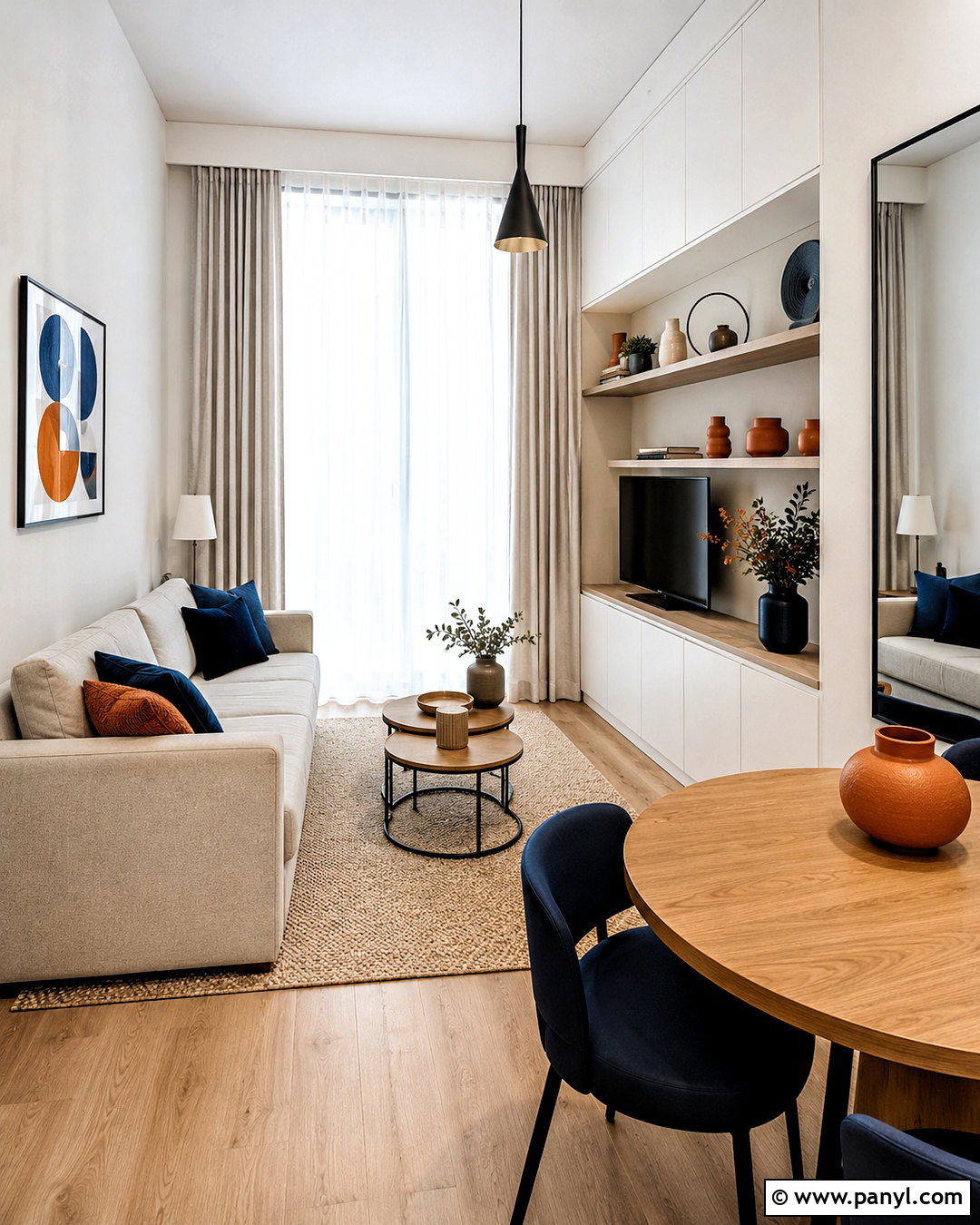 Warm White Small Apartment With White Trim - 20 Warm White Walls With White Trim Ideas