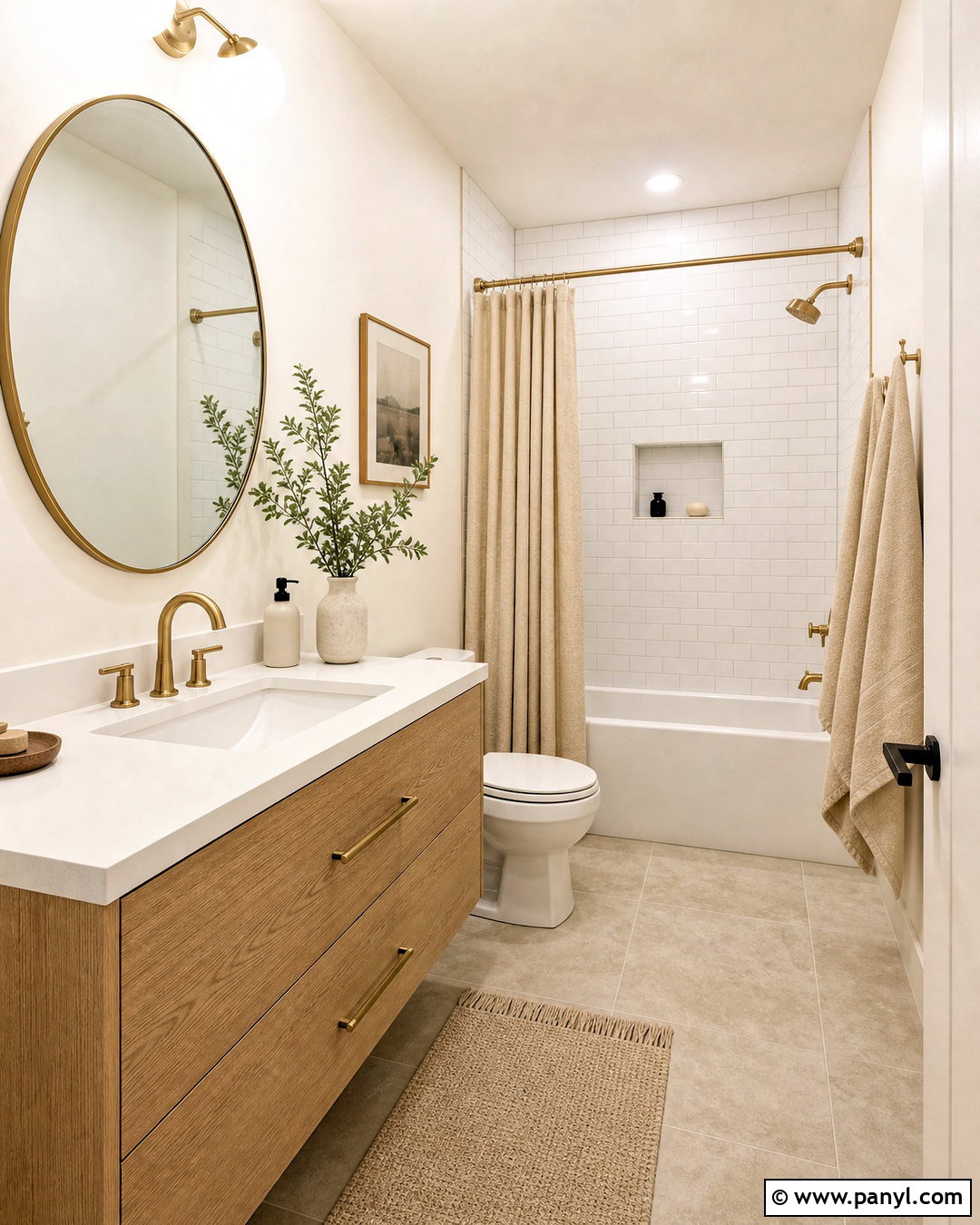 Warm White Small Bathroom - 20 small bathroom colours