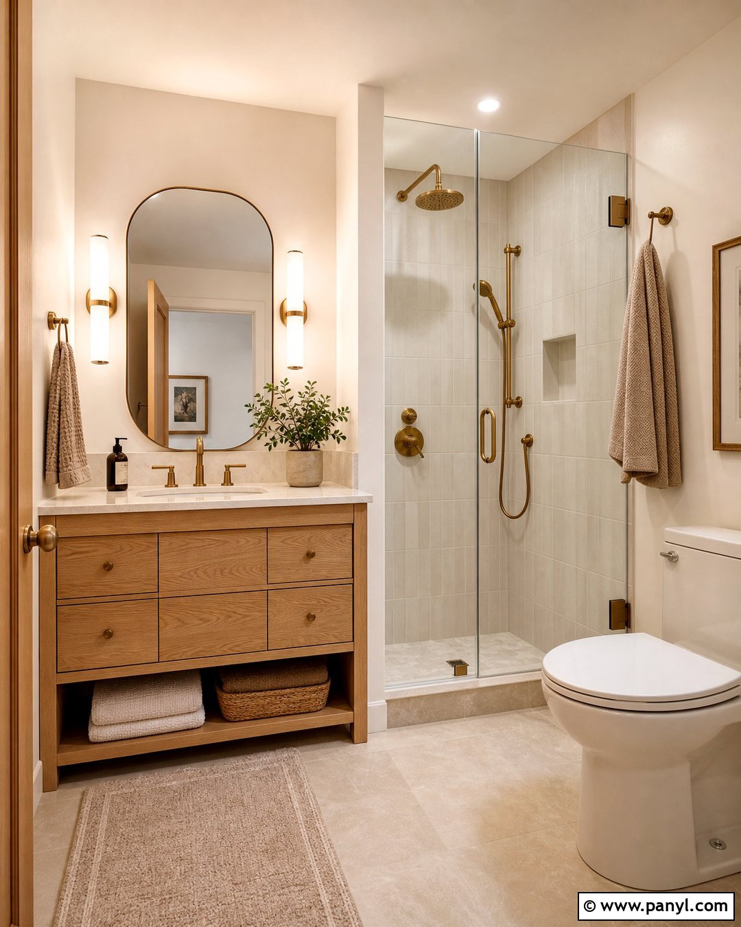 Warm White Small Bathroom Walls - 25 Small Bathroom Wall Color Ideas