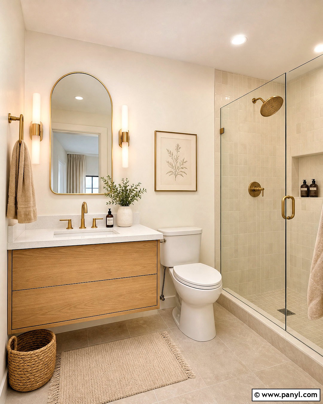 Warm White Small Bathroom - 20 bathroom color ideas for small bathrooms