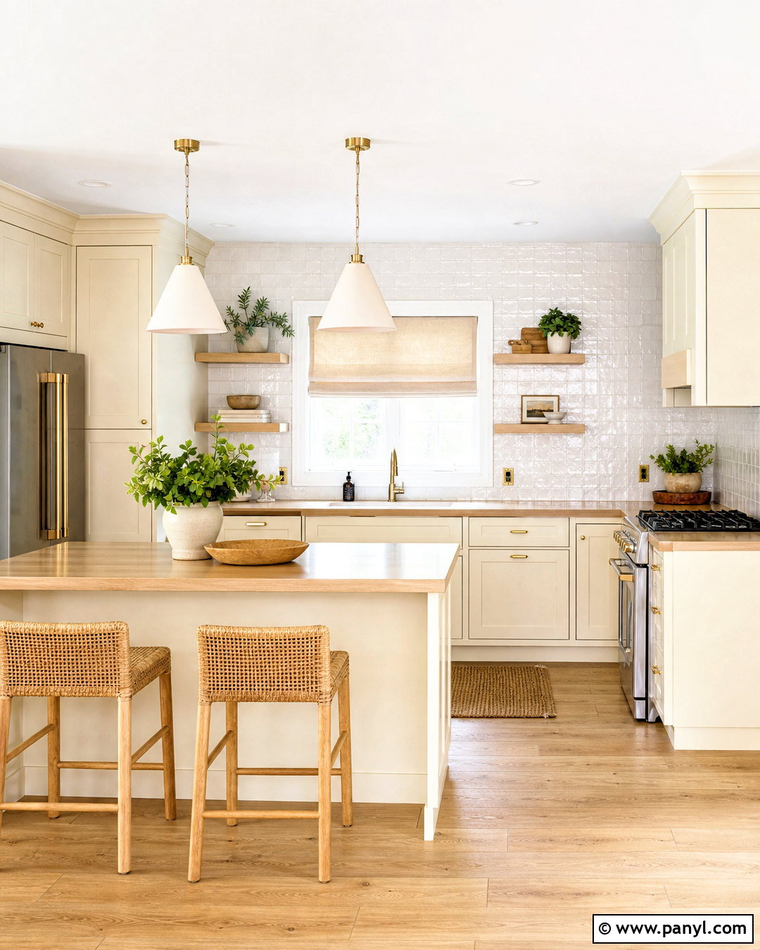 Warm White Small Kitchen - 20 small kitchen color ideas