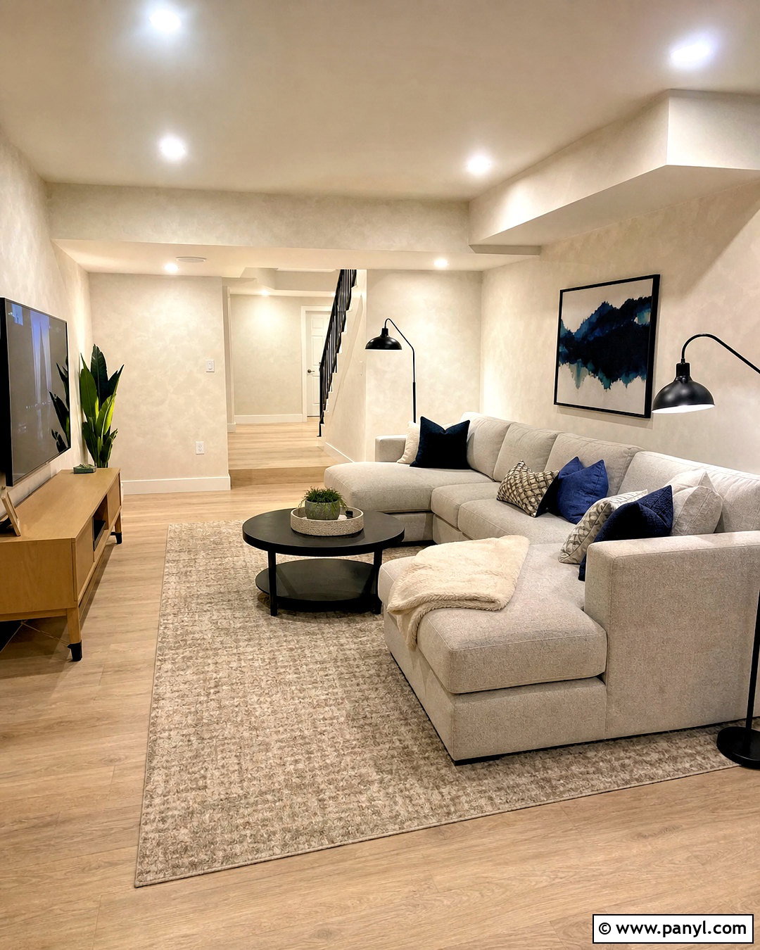 Warm White Sponge Painted Basement Walls - 20 sponge painting walls ideas