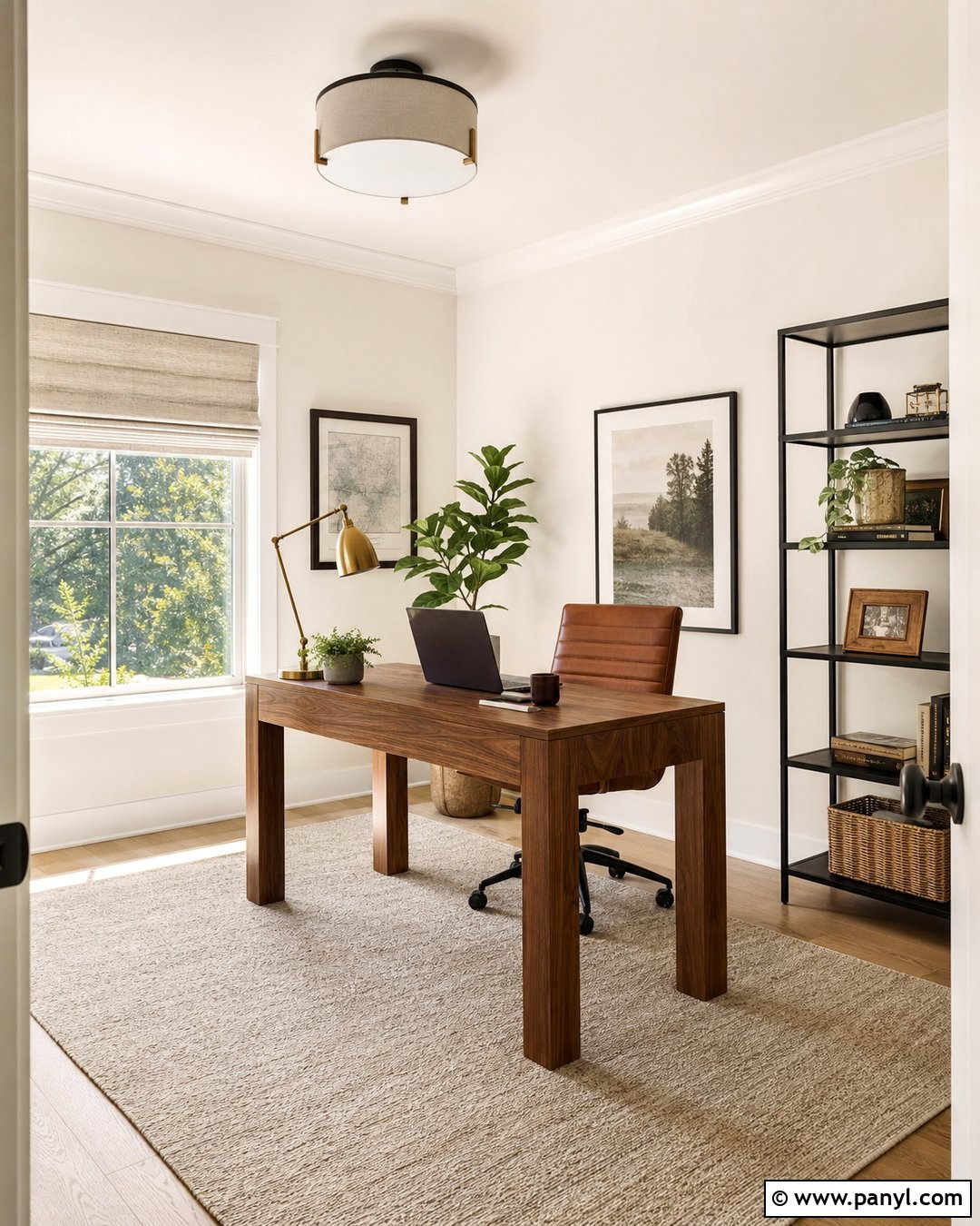 Warm White Study Room - 20 Best Wall Color For Study Room Ideas