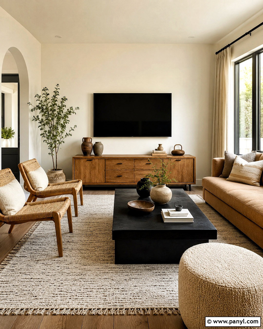 Warm White TV Wall - 20 Wall Paint For Tv Wall Ideas