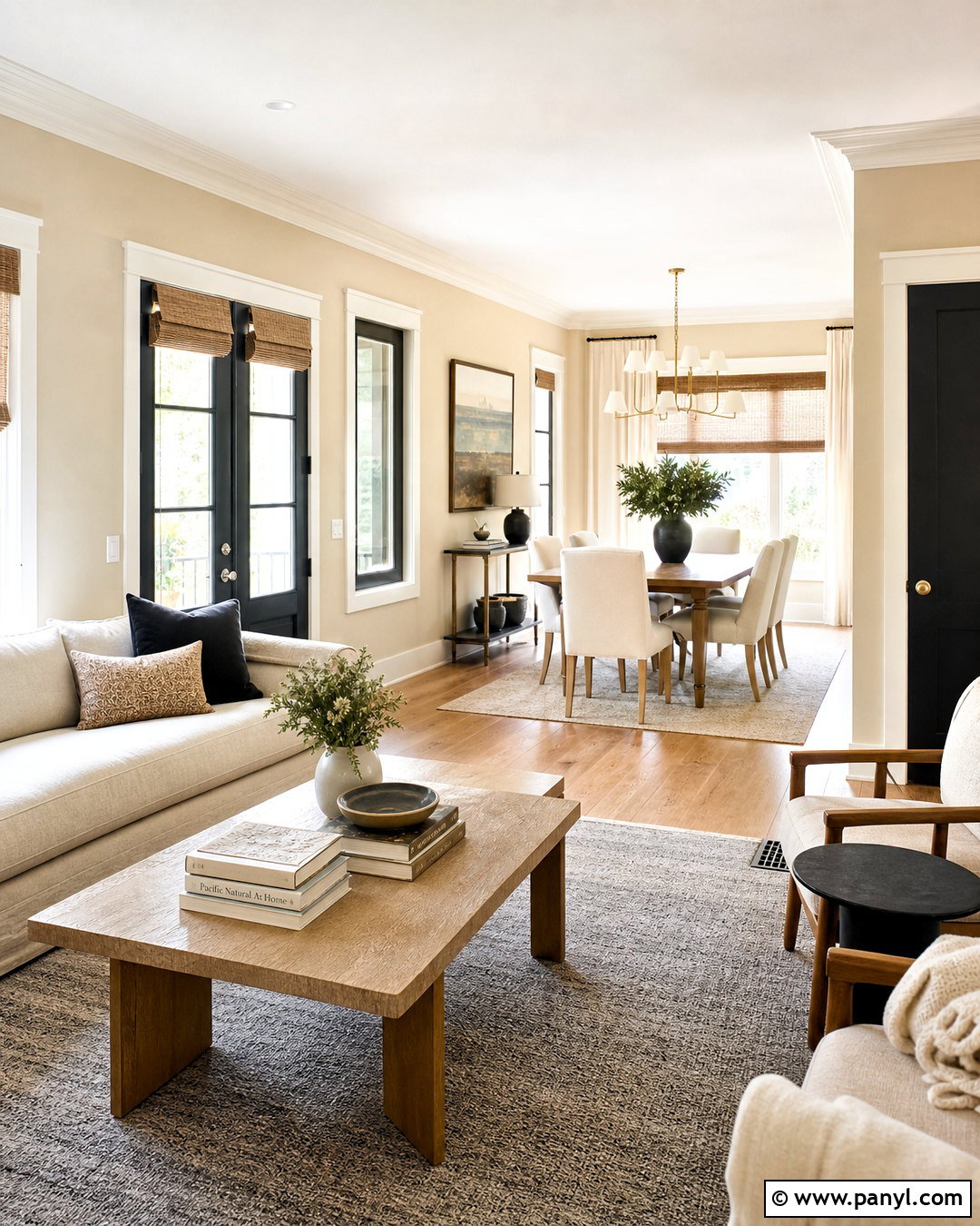 Warm White Trim With Beige Walls - 20 trim paint color ideas