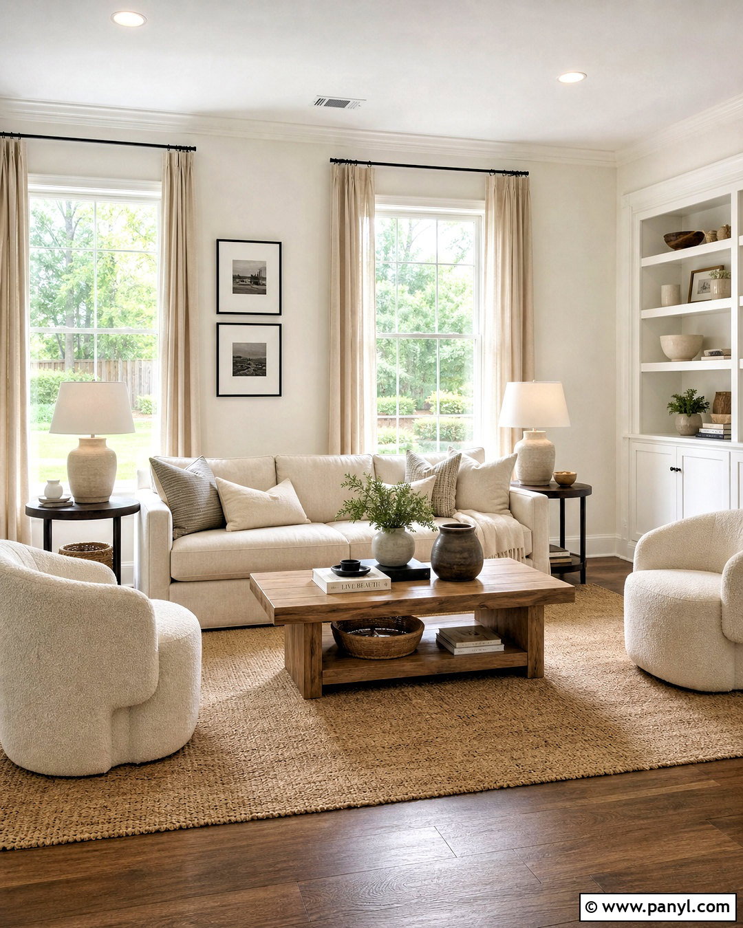 Warm White Walls And Trim - 20 monochromatic walls and trim ideas