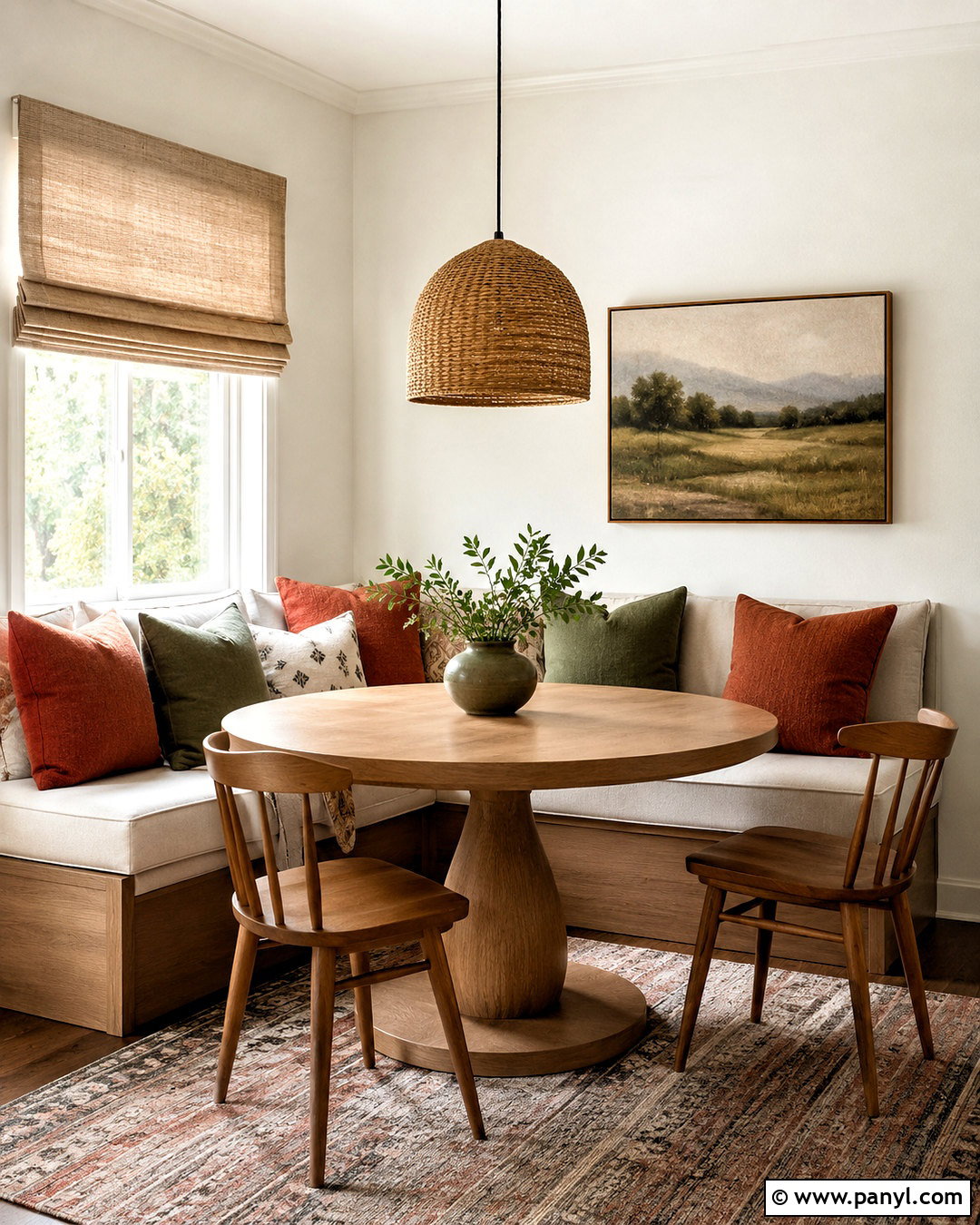 Warm White Walls In A Breakfast Nook - 35 warm white walls