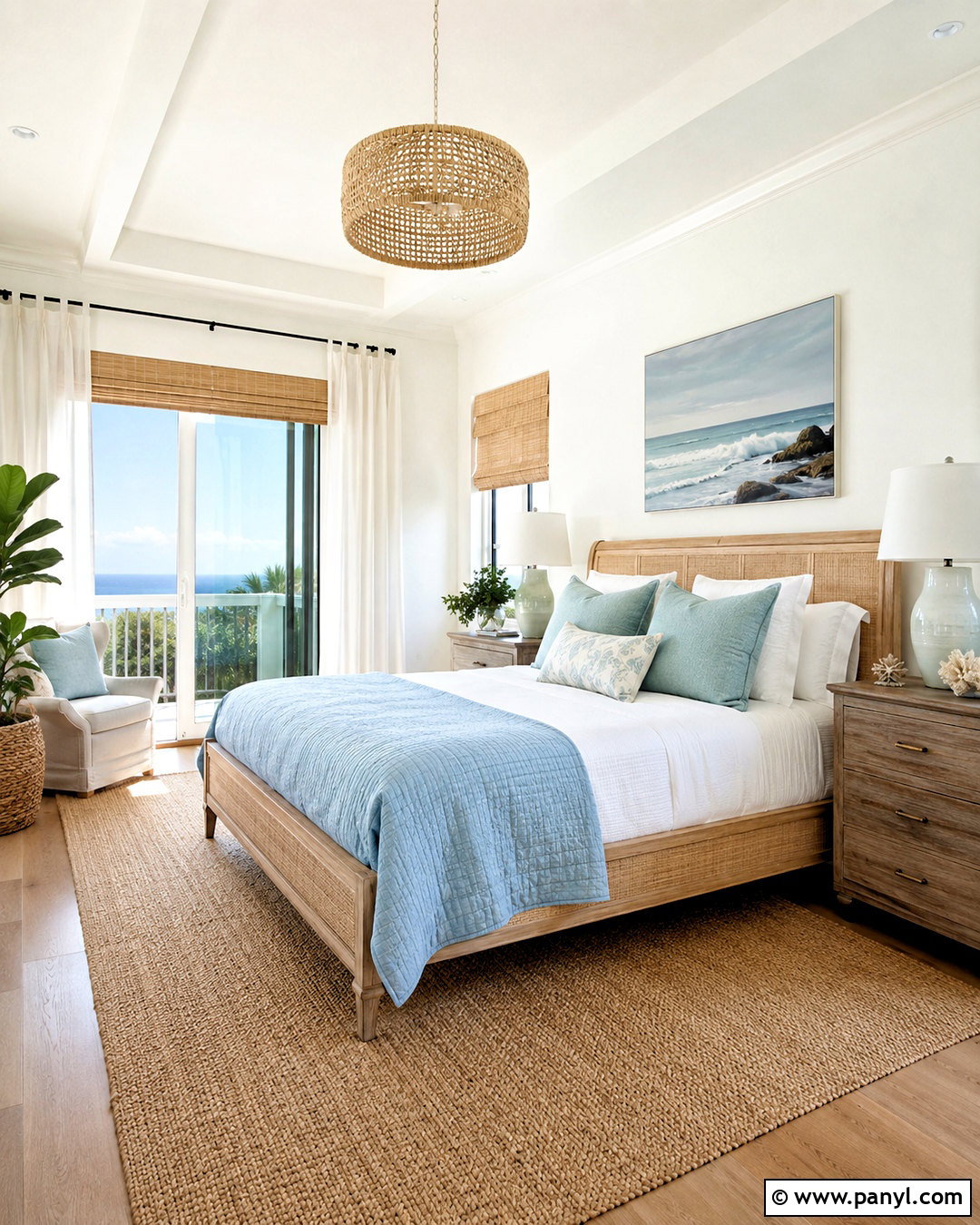 Warm White Walls In A Coastal Bedroom - 35 warm white walls
