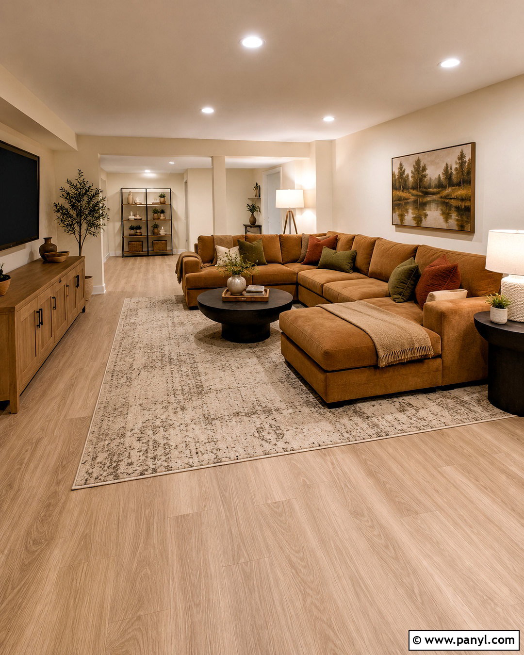 Warm White Walls In A Finished Basement - 35 warm white walls