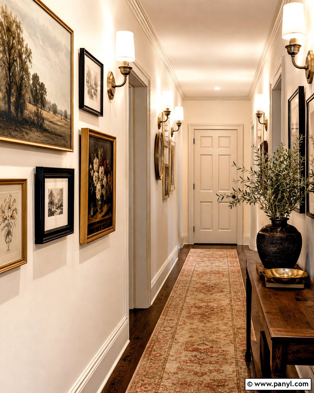 Warm White Walls In A Gallery Hallway - 35 warm white walls
