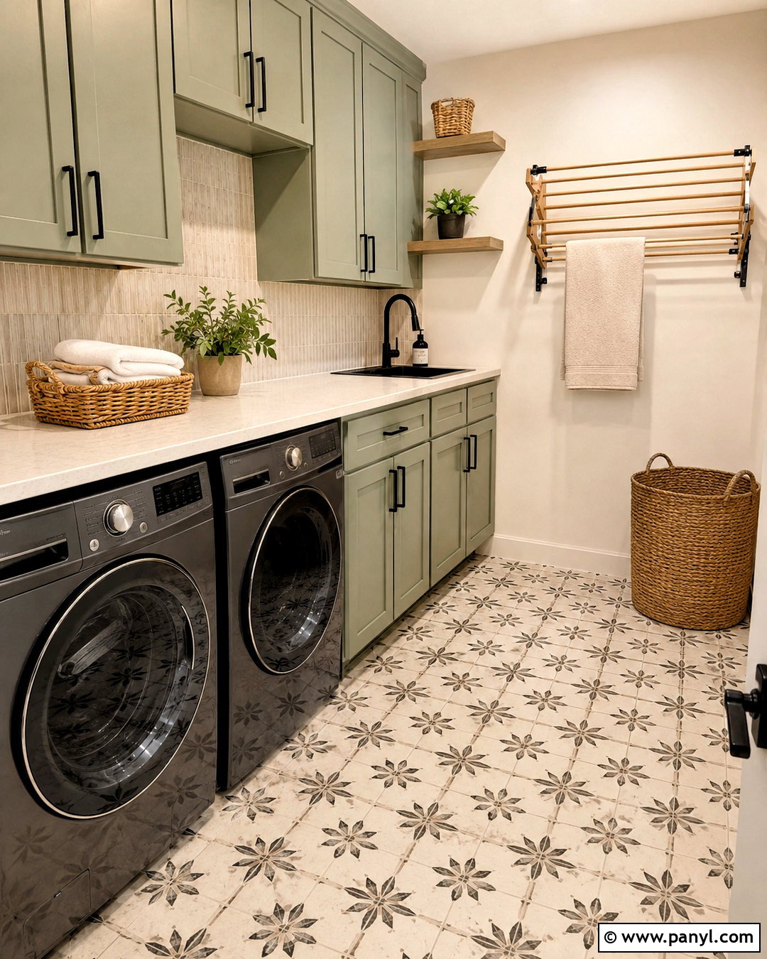 Warm White Walls In A Laundry Room - 35 warm white walls