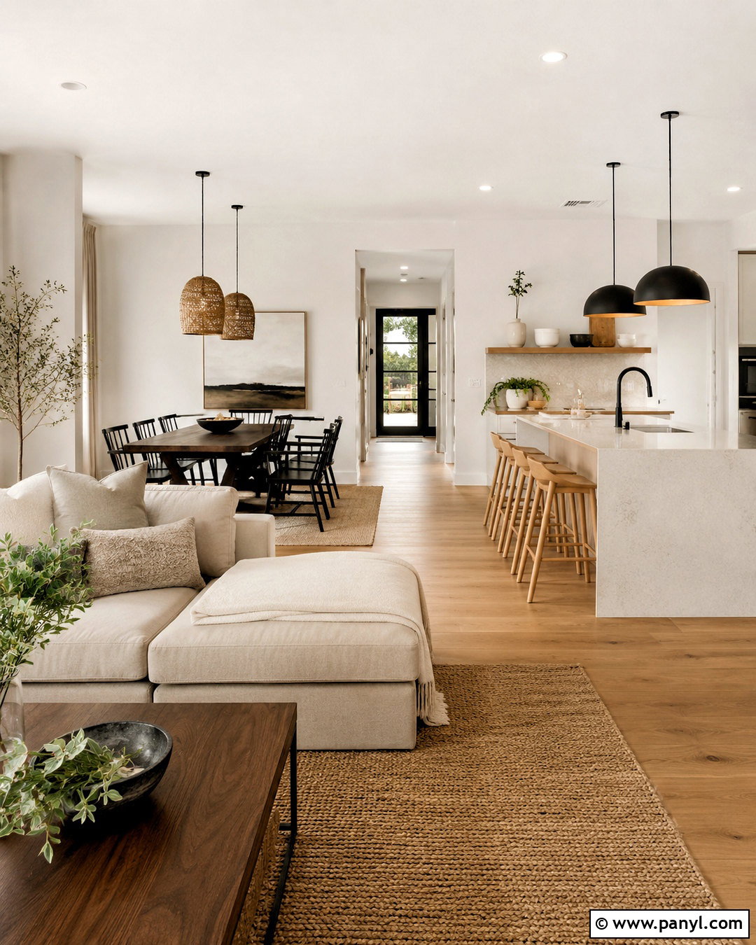 Warm White Walls In An Open Concept Space - 35 warm white walls