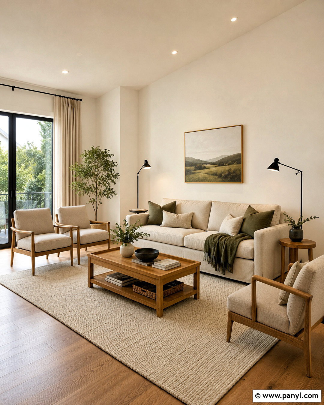 Warm White Walls With Black Accents - 35 warm white walls