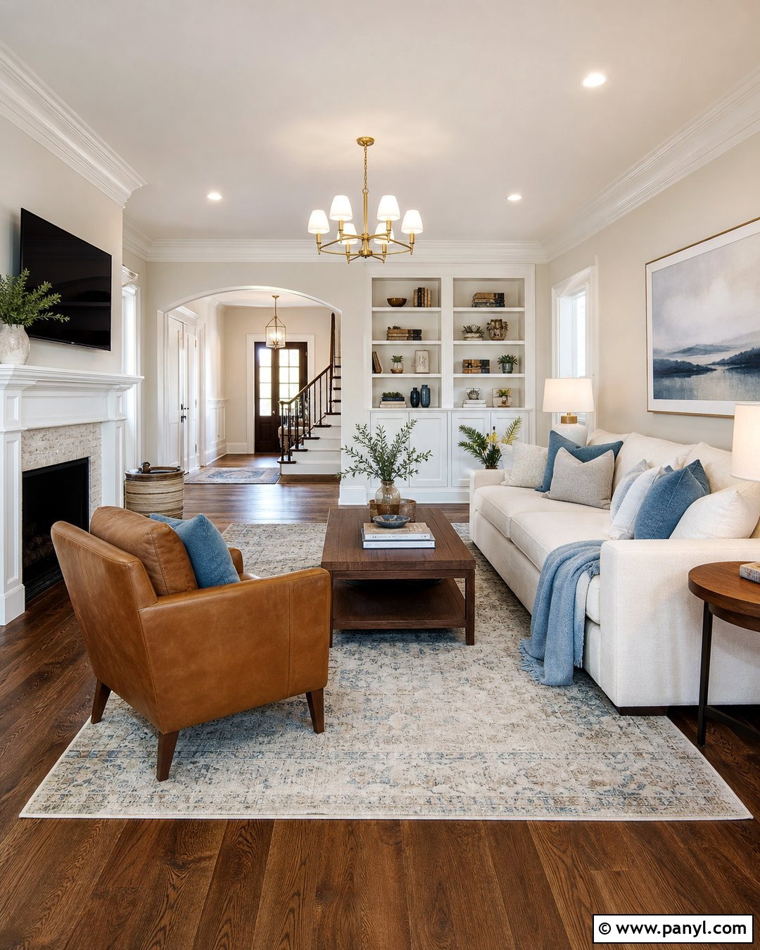 Warm White Walls With Bright White Trim - 30 White Walls And Trim Ideas