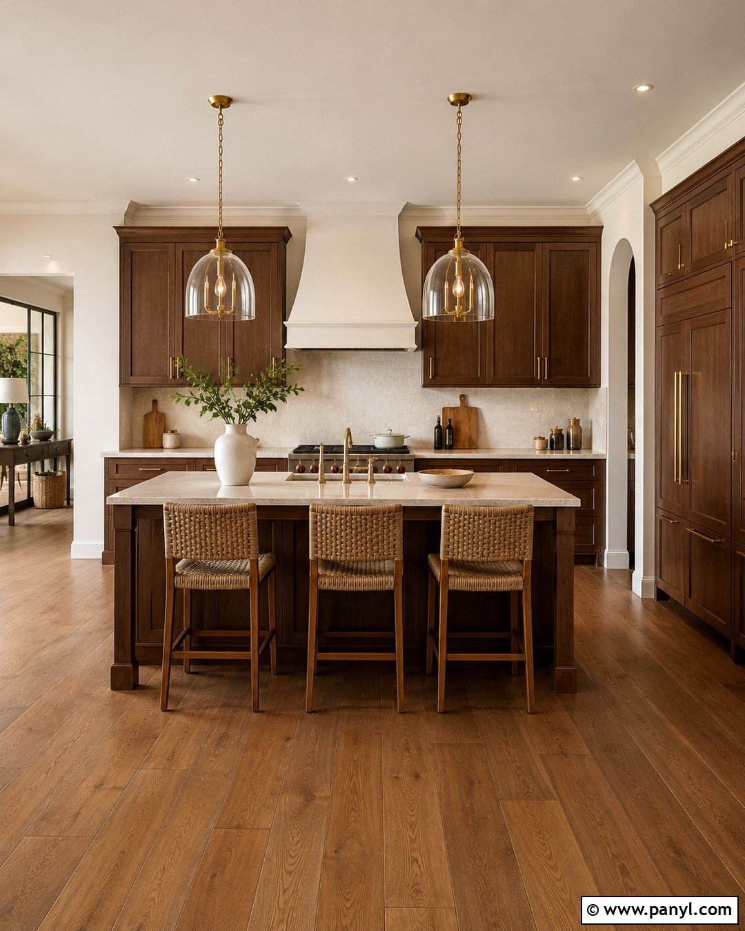 Warm White Walls With Brown Cabinets - 20 Brown Kitchen Ideas Paint Wall Colors