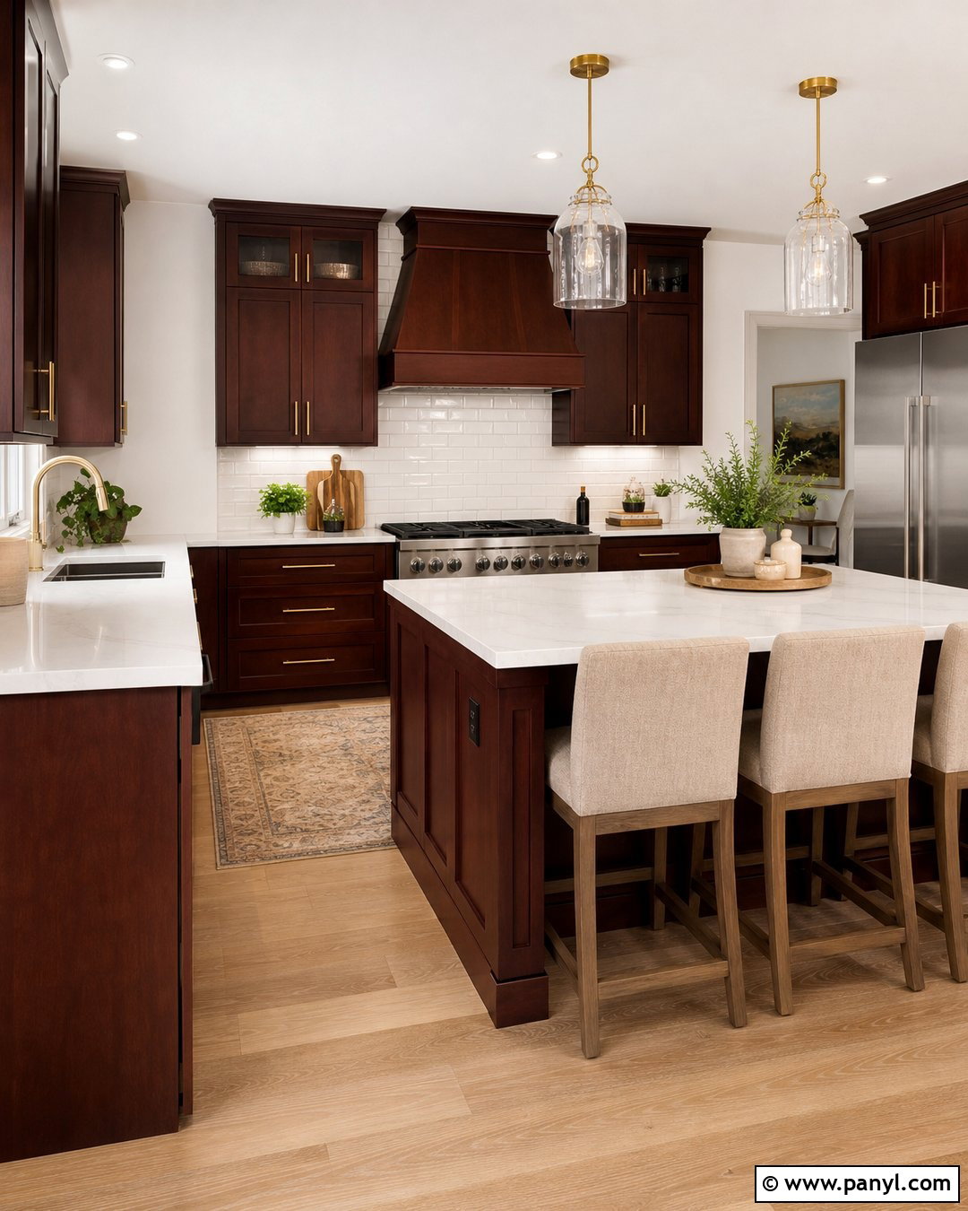 Warm White Walls With Dark Cherry Cabinets - 20 Dark Cherry Kitchen Cabinets Wall Color Ideas