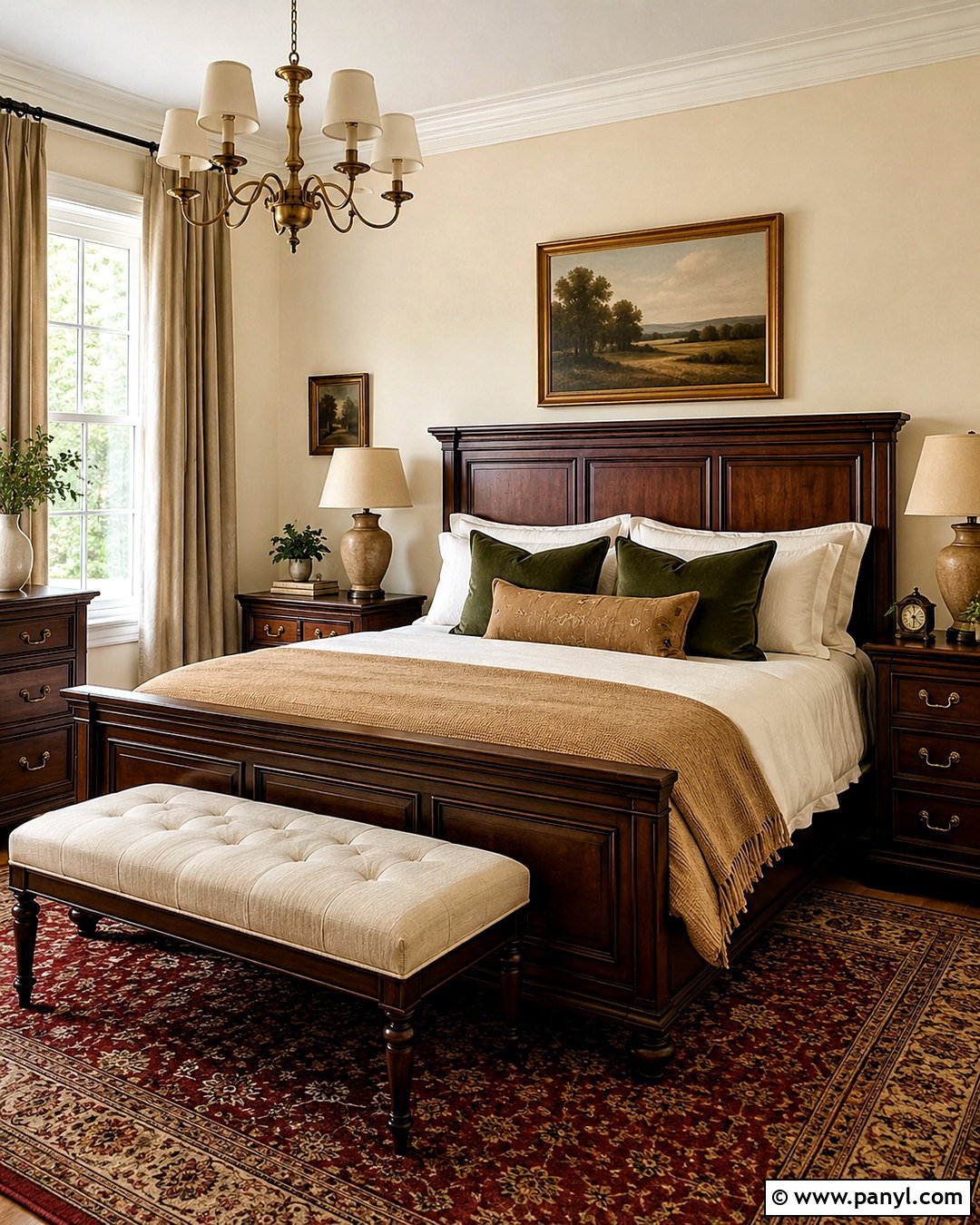 Warm White Walls With Dark Wood Furniture - 35 warm white walls