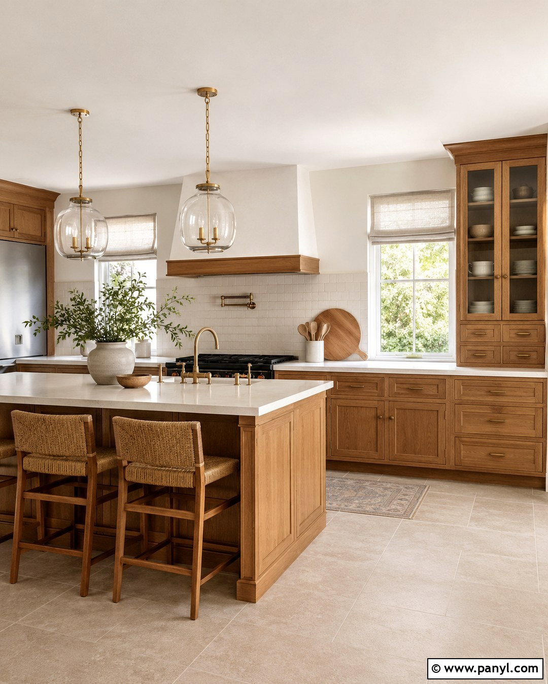 Warm White Walls With Honey Oak Cabinets - 20 Honey Oak Cabinet Kitchen Wall Color Ideas