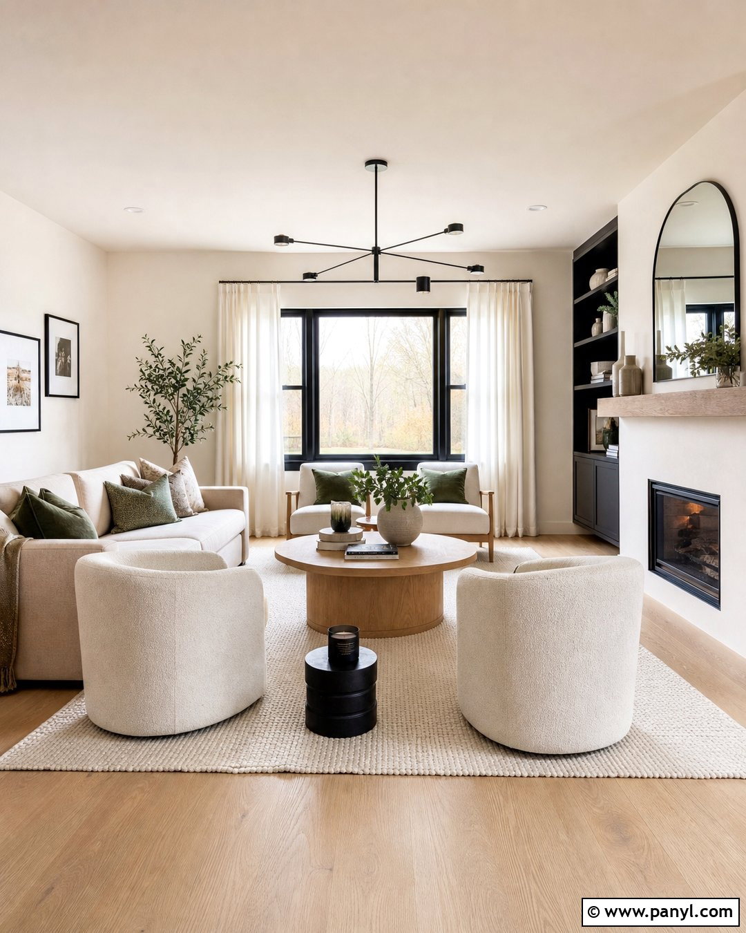 Warm White Walls With Light Oak Floors - 25 Wall Color Combination With Wooden Floor Ideas