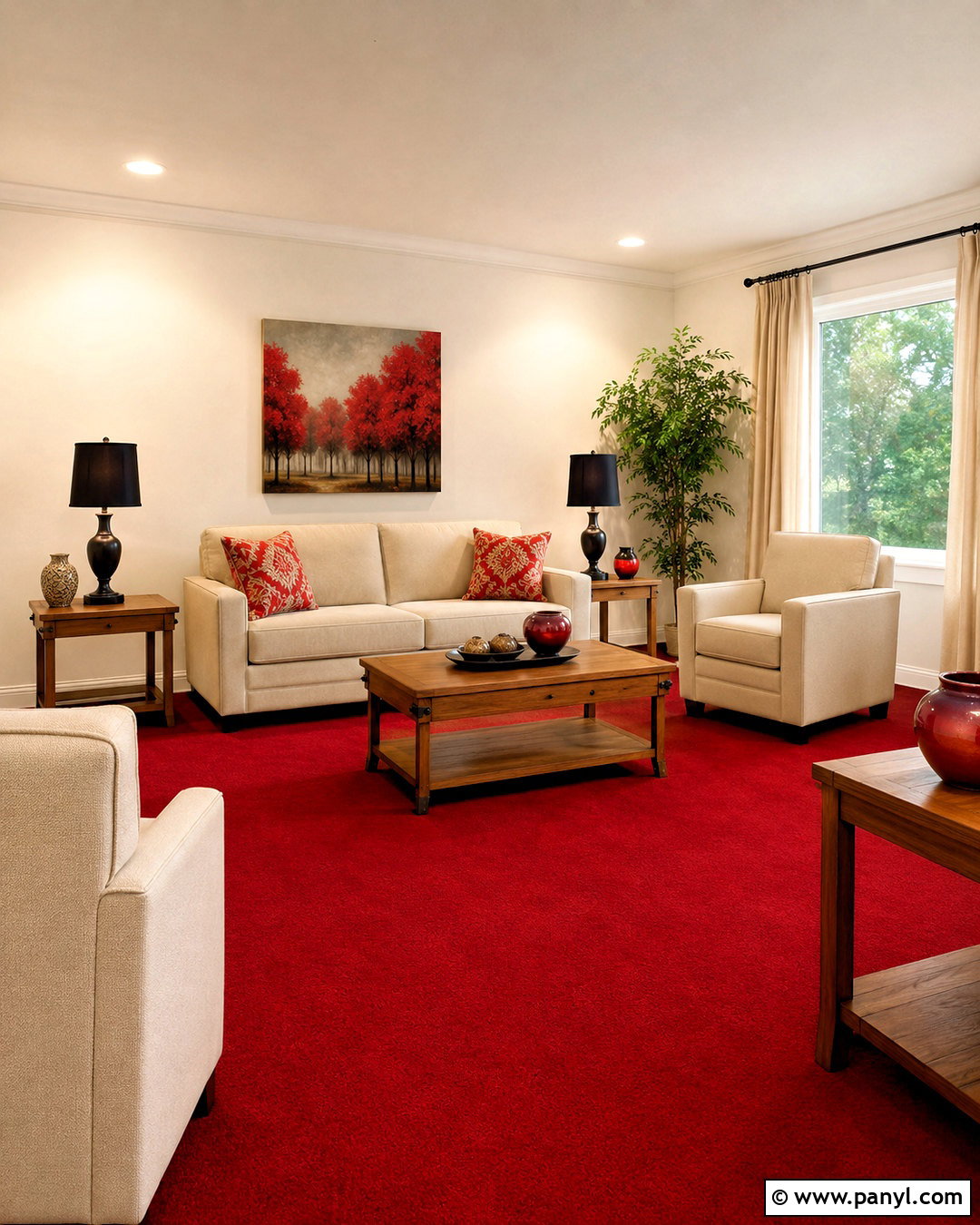 Warm White Walls With Red Carpet - 20 What Color Walls Go With Red Carpet Ideas